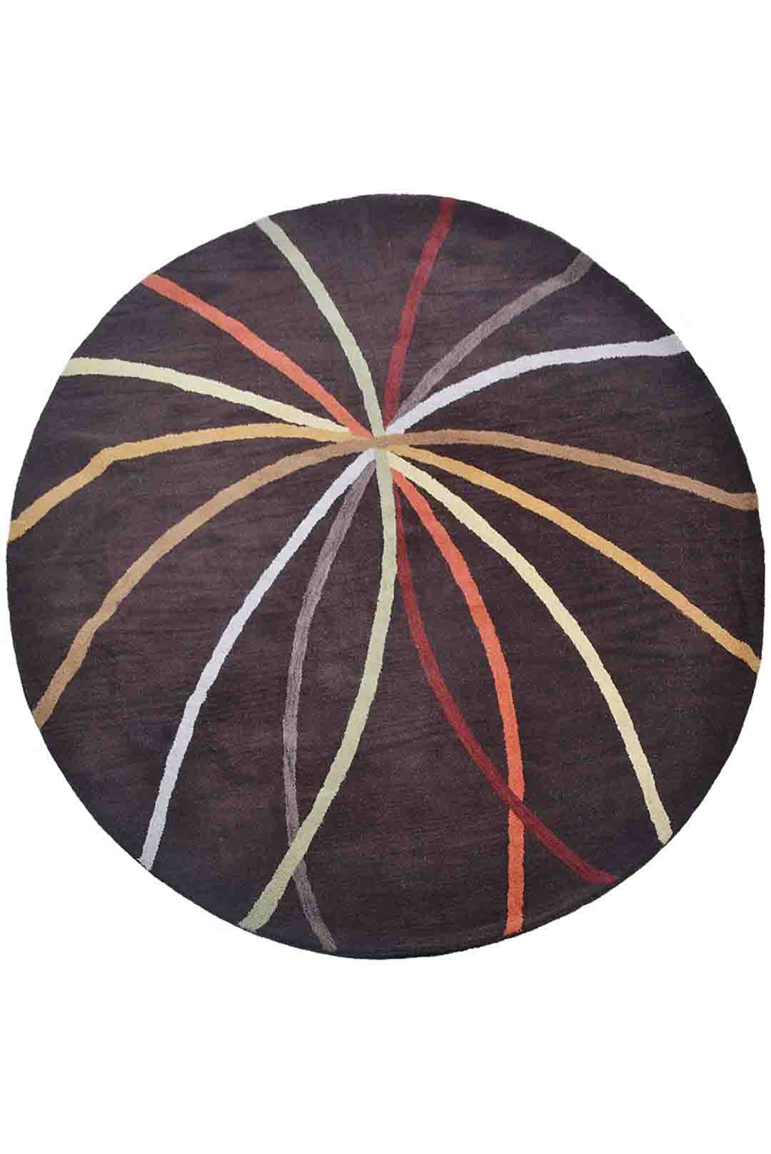 Jovin Hand Tufted Wool Brown Rug
