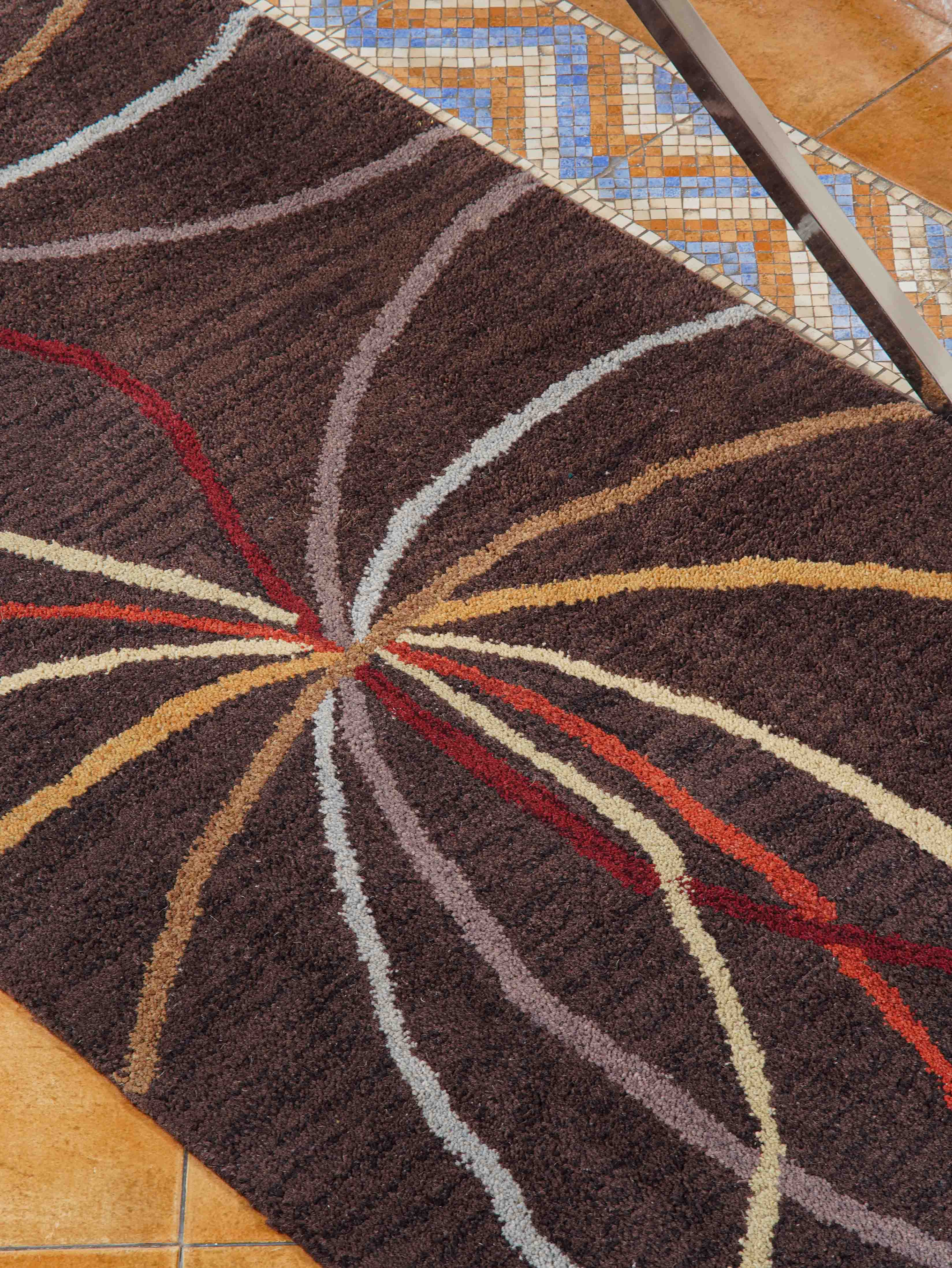 Jovin Hand Tufted Wool Brown Rug