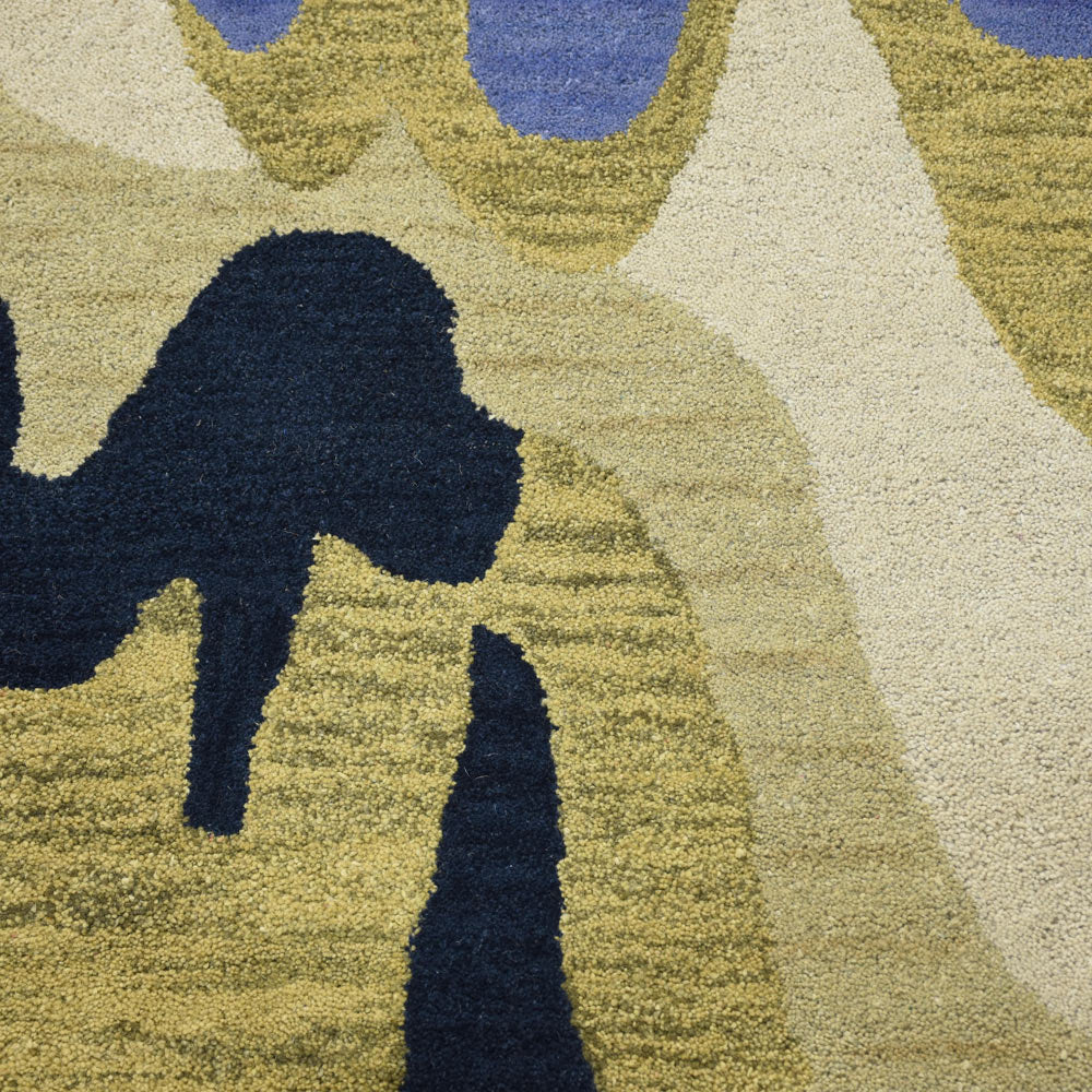 Indraneel Hand Tufted Abstract Wool Area Rug