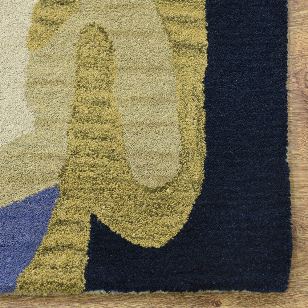 Indraneel Hand Tufted Abstract Wool Area Rug