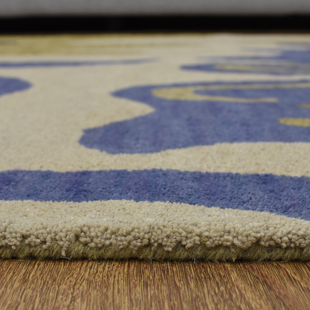 Indraneel Hand Tufted Abstract Wool Area Rug