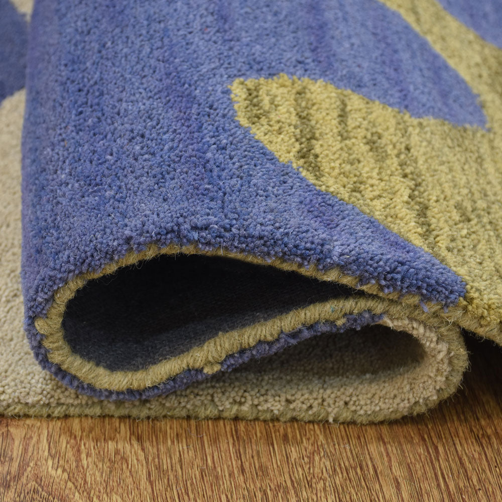 Indraneel Hand Tufted Abstract Wool Area Rug