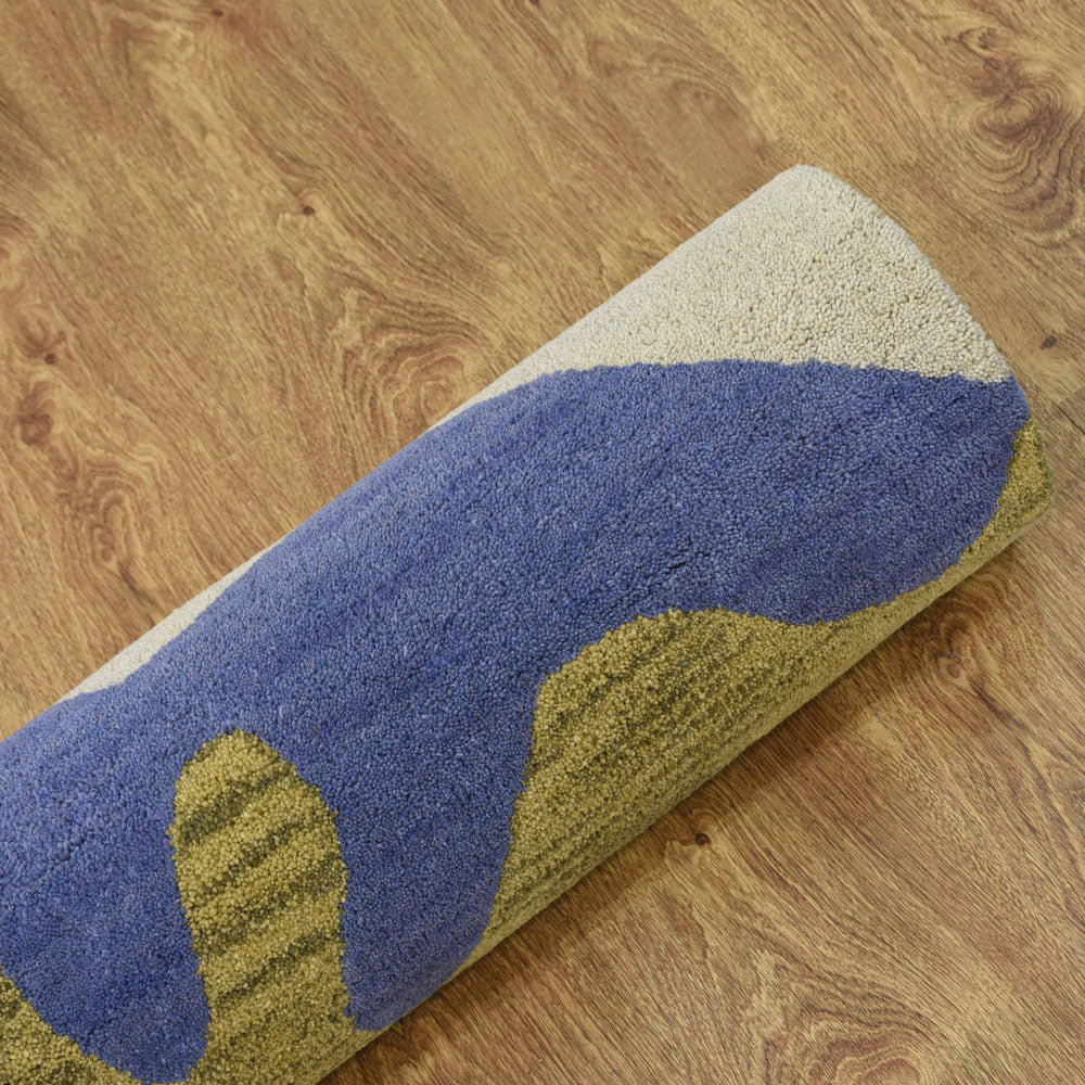 Indraneel Hand Tufted Abstract Wool Area Rug