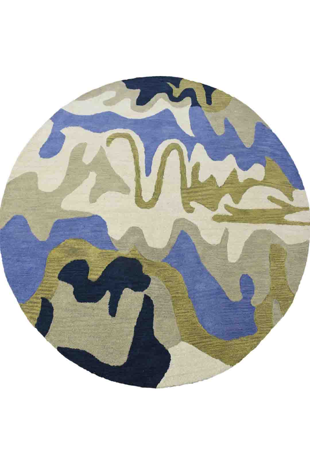 Indraneel Hand Tufted Abstract Wool Area Rug