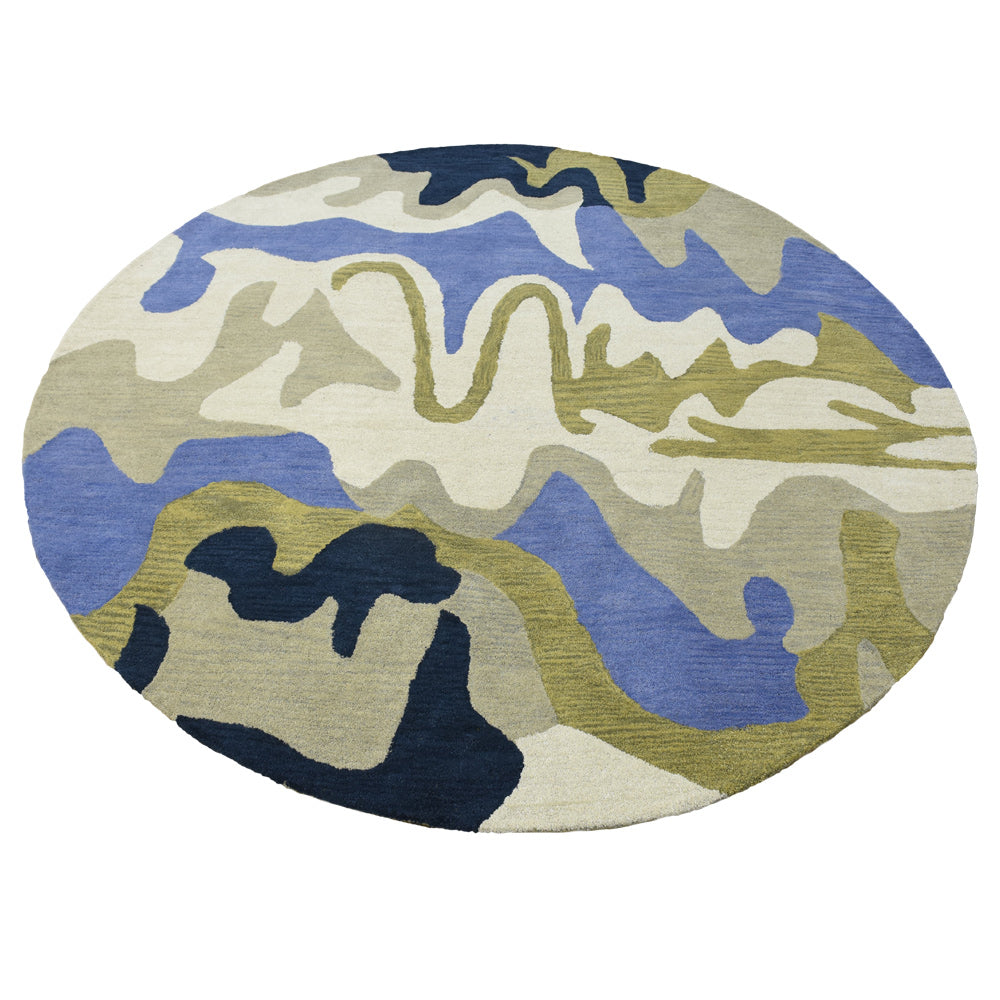 Indraneel Hand Tufted Abstract Wool Area Rug