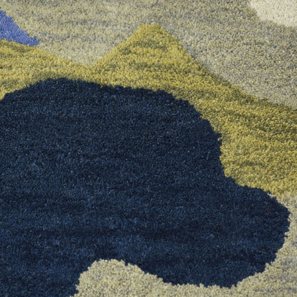 Indraneel Hand Tufted Abstract Wool Area Rug