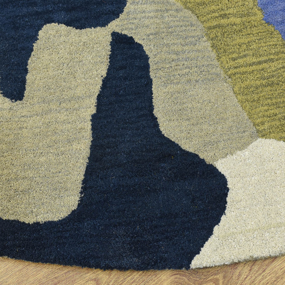 Indraneel Hand Tufted Abstract Wool Area Rug