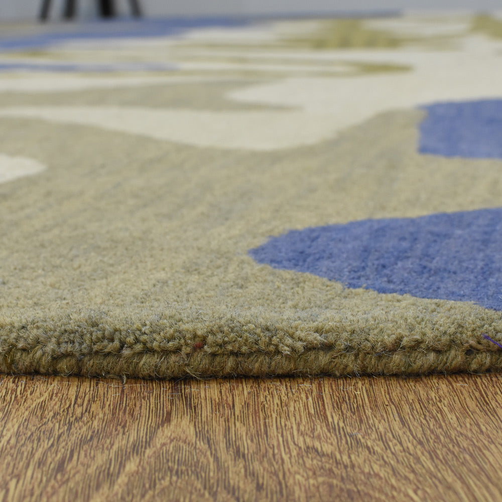 Indraneel Hand Tufted Abstract Wool Area Rug