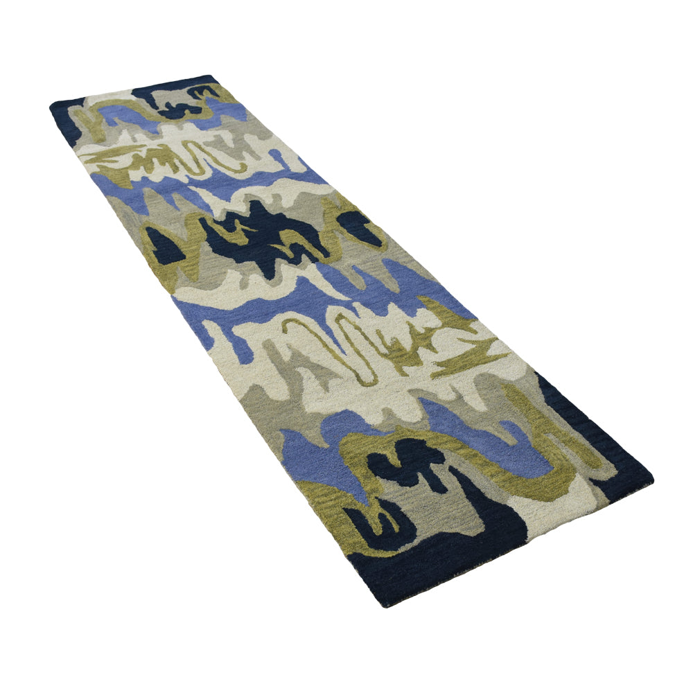Indraneel Hand Tufted Abstract Wool Area Rug