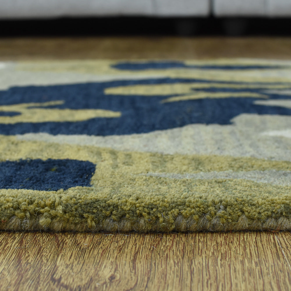Indraneel Hand Tufted Abstract Wool Area Rug
