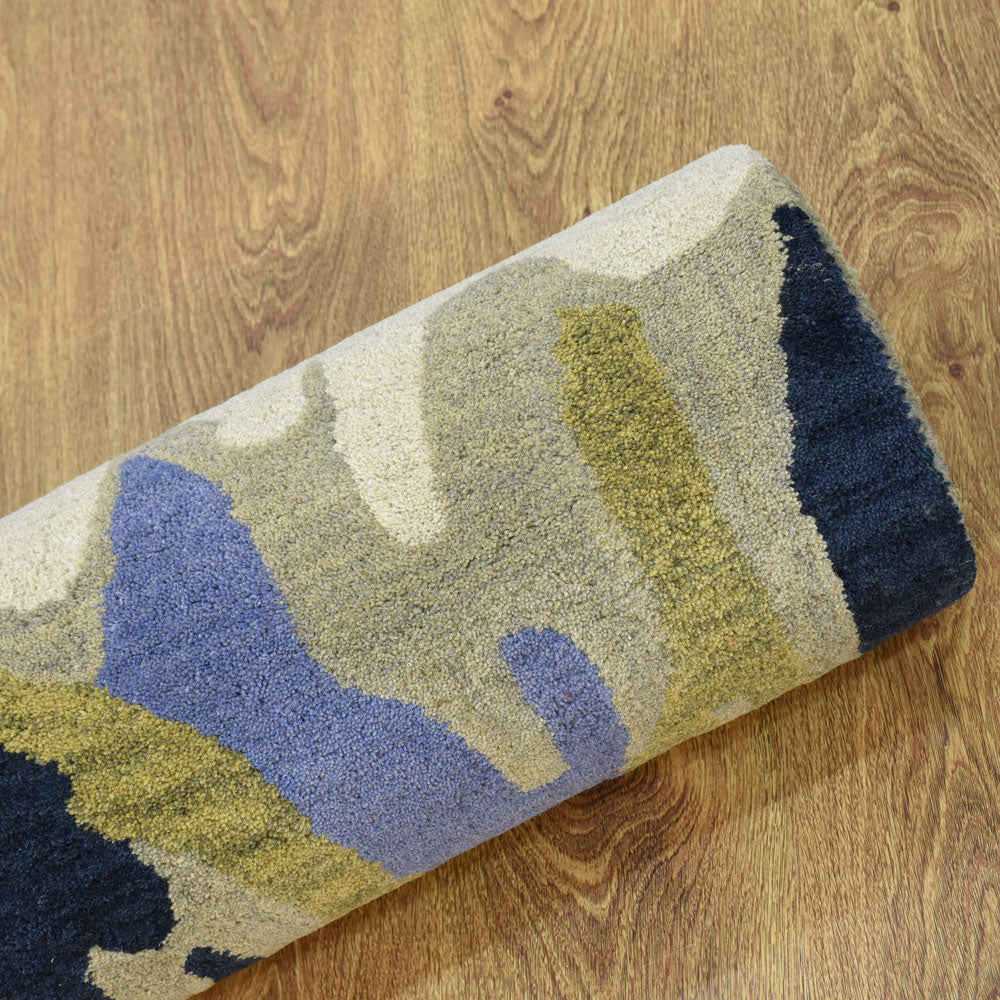 Indraneel Hand Tufted Abstract Wool Area Rug