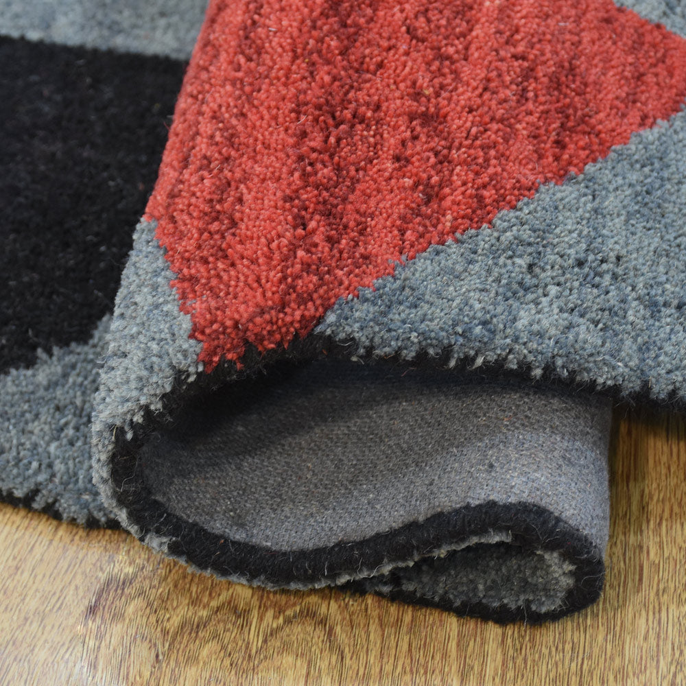 Vertex Geometric Hand Tufted Wool Rug