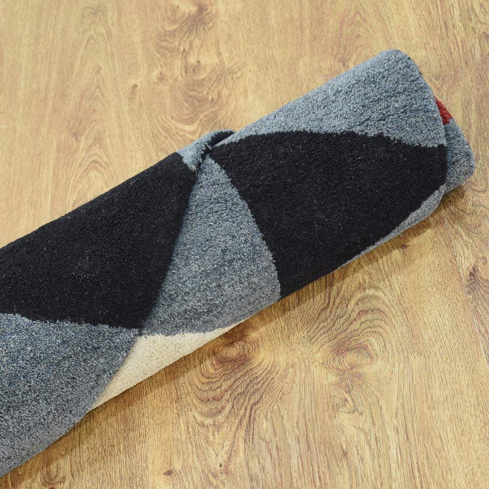 Vertex Geometric Hand Tufted Wool Rug