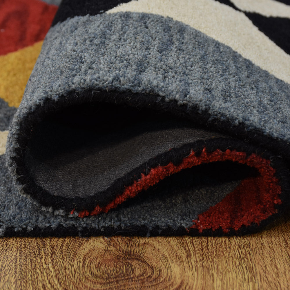 Vertex Geometric Hand Tufted Wool Rug