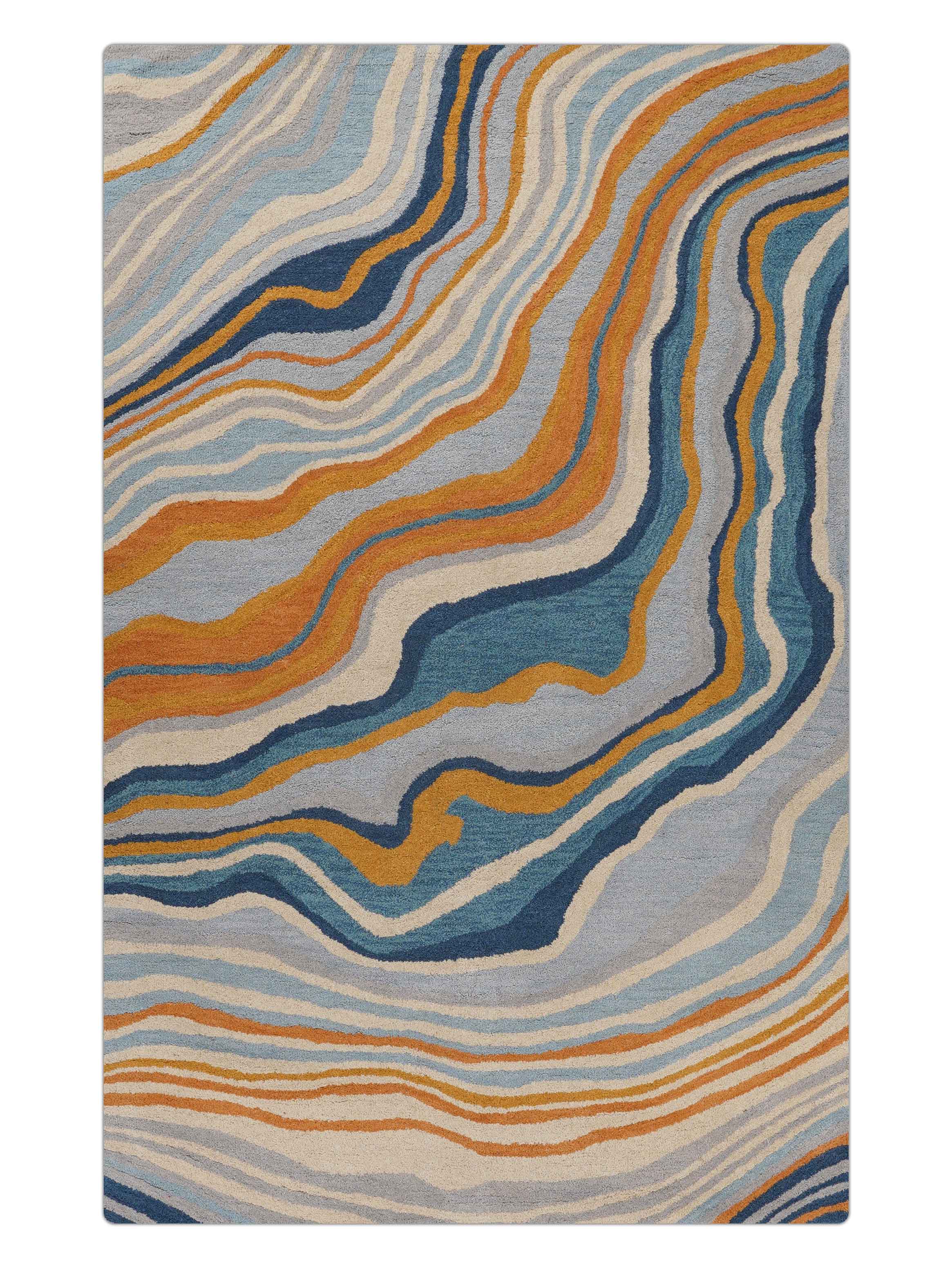 Ripple Hand Tufted Abstract Area Rug