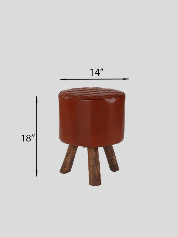 3 Leg Brown Stool