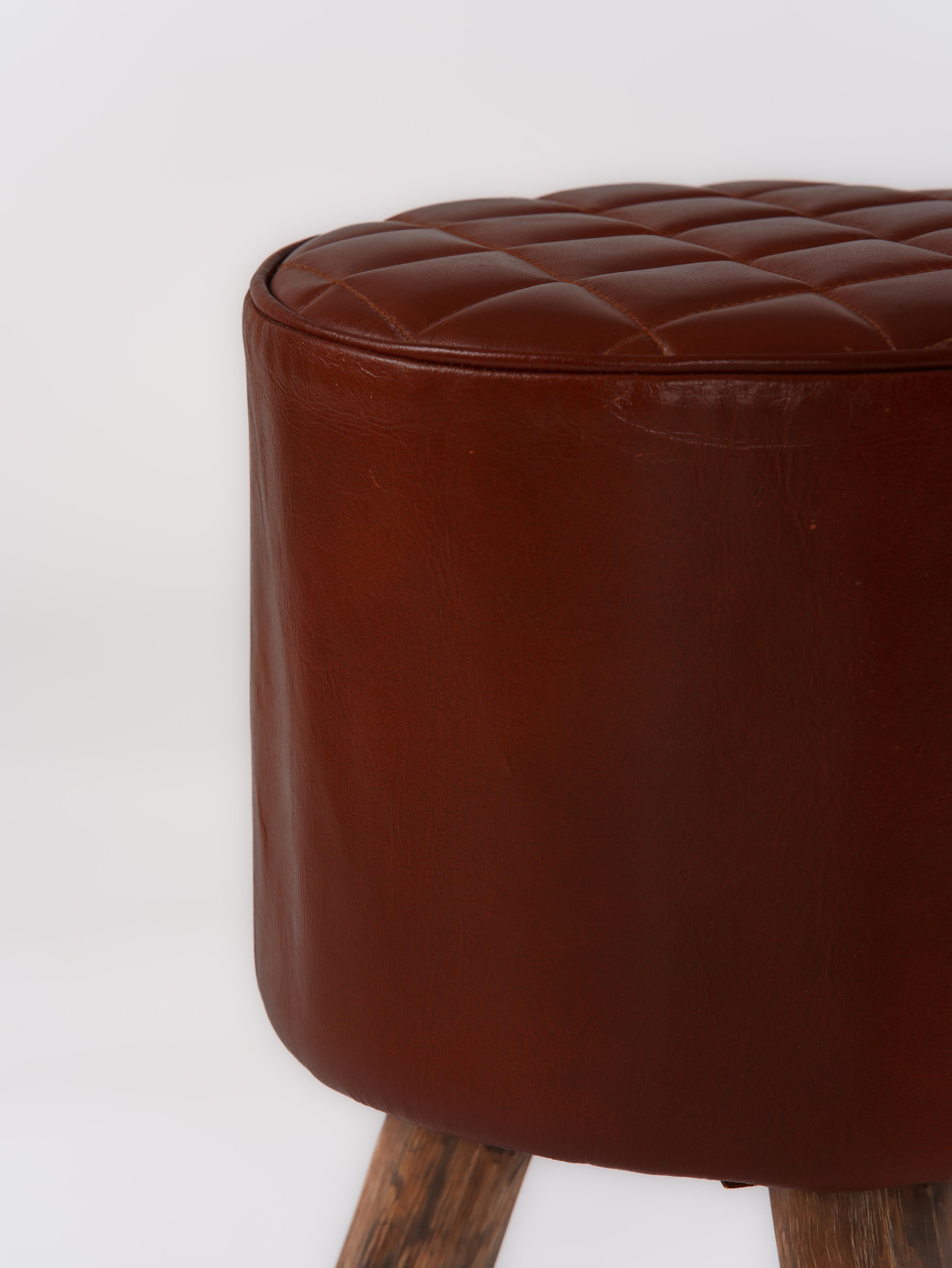 3 Leg Brown Stool