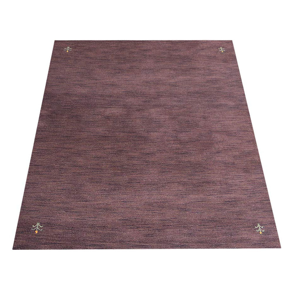 Hand Knotted Loom Wool Area Rug Contemporary Brown