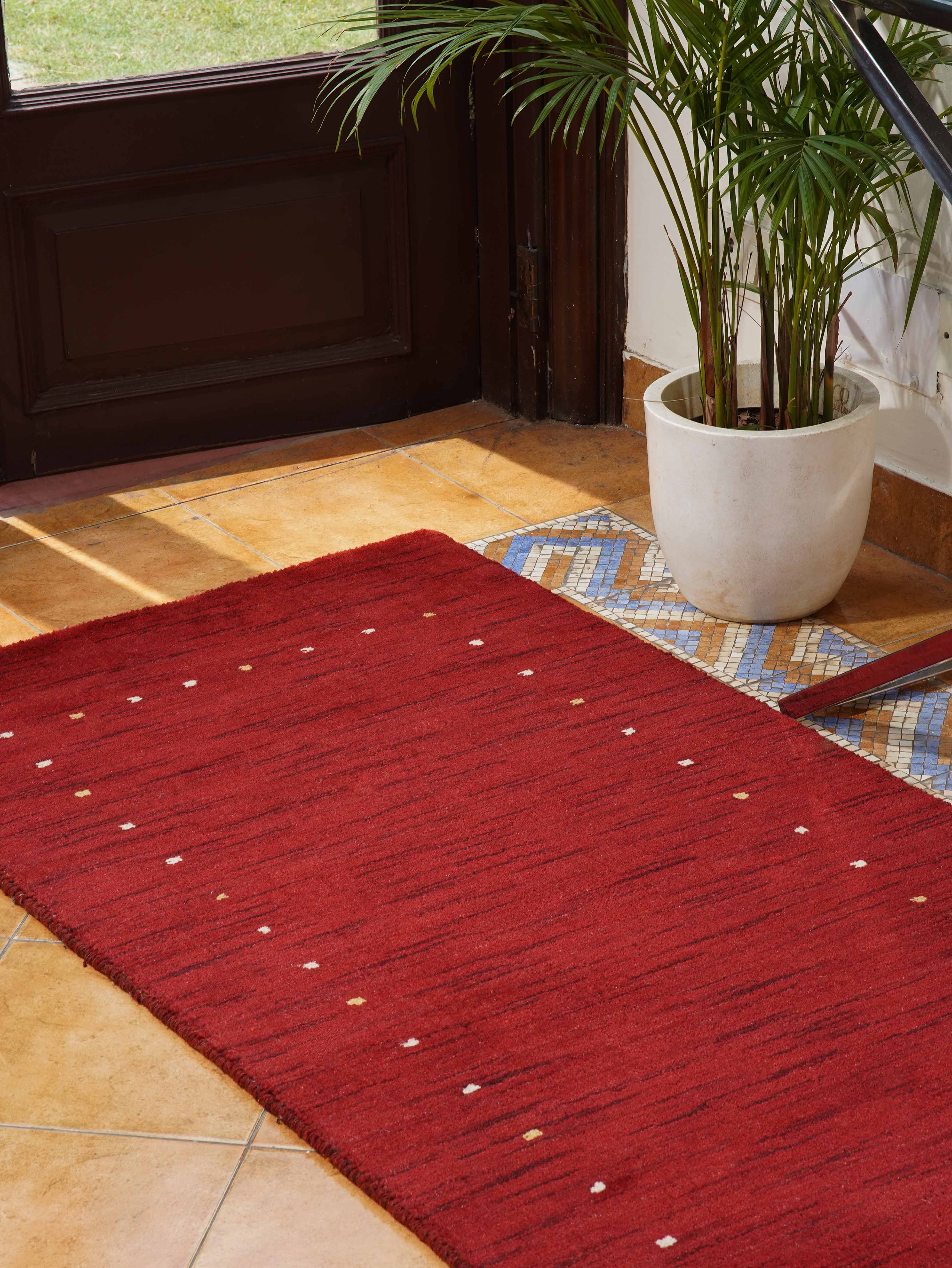 Dots Hand Knotted Wool Rug