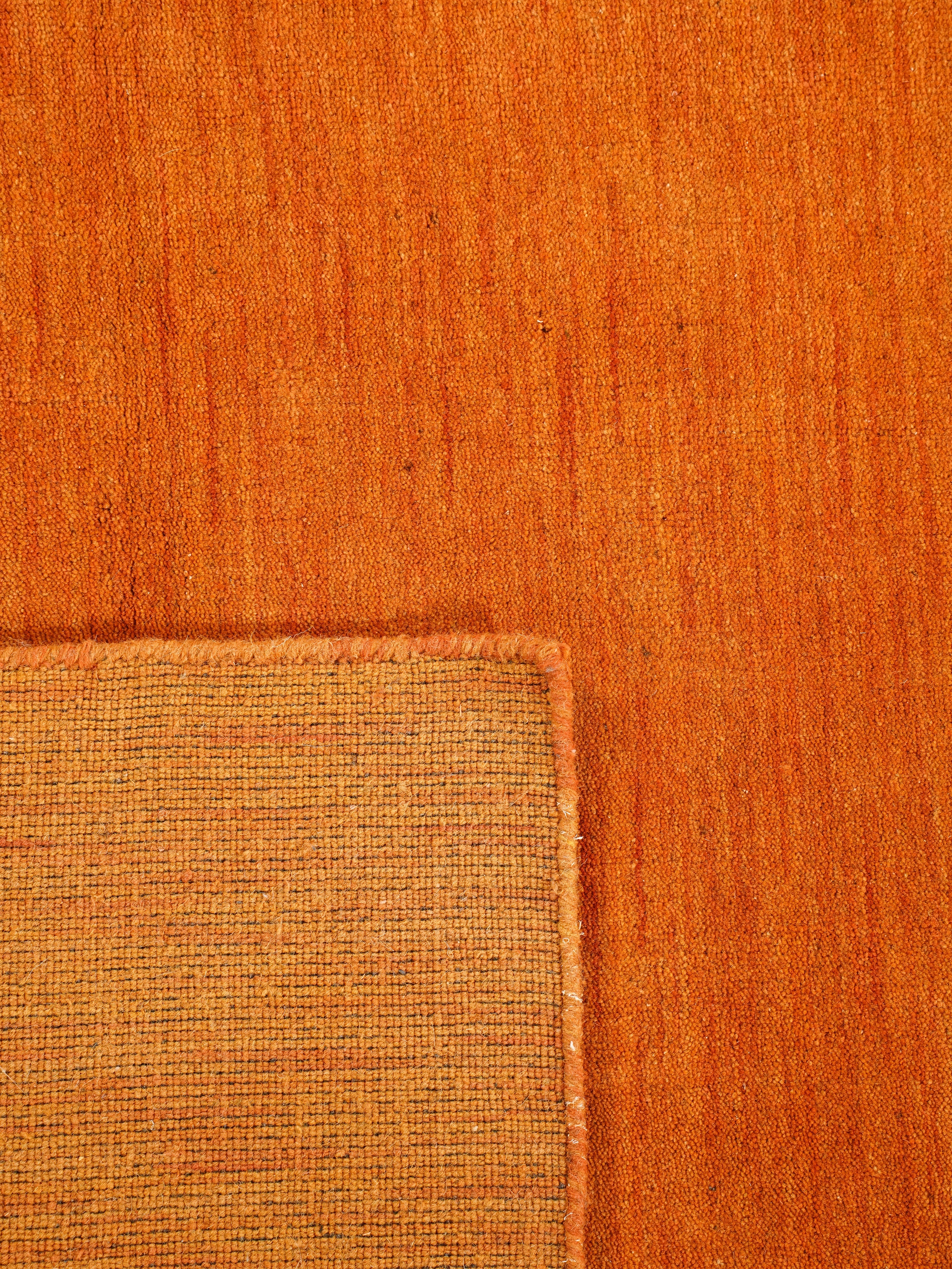 Solid Hand Knotted Wool Rug