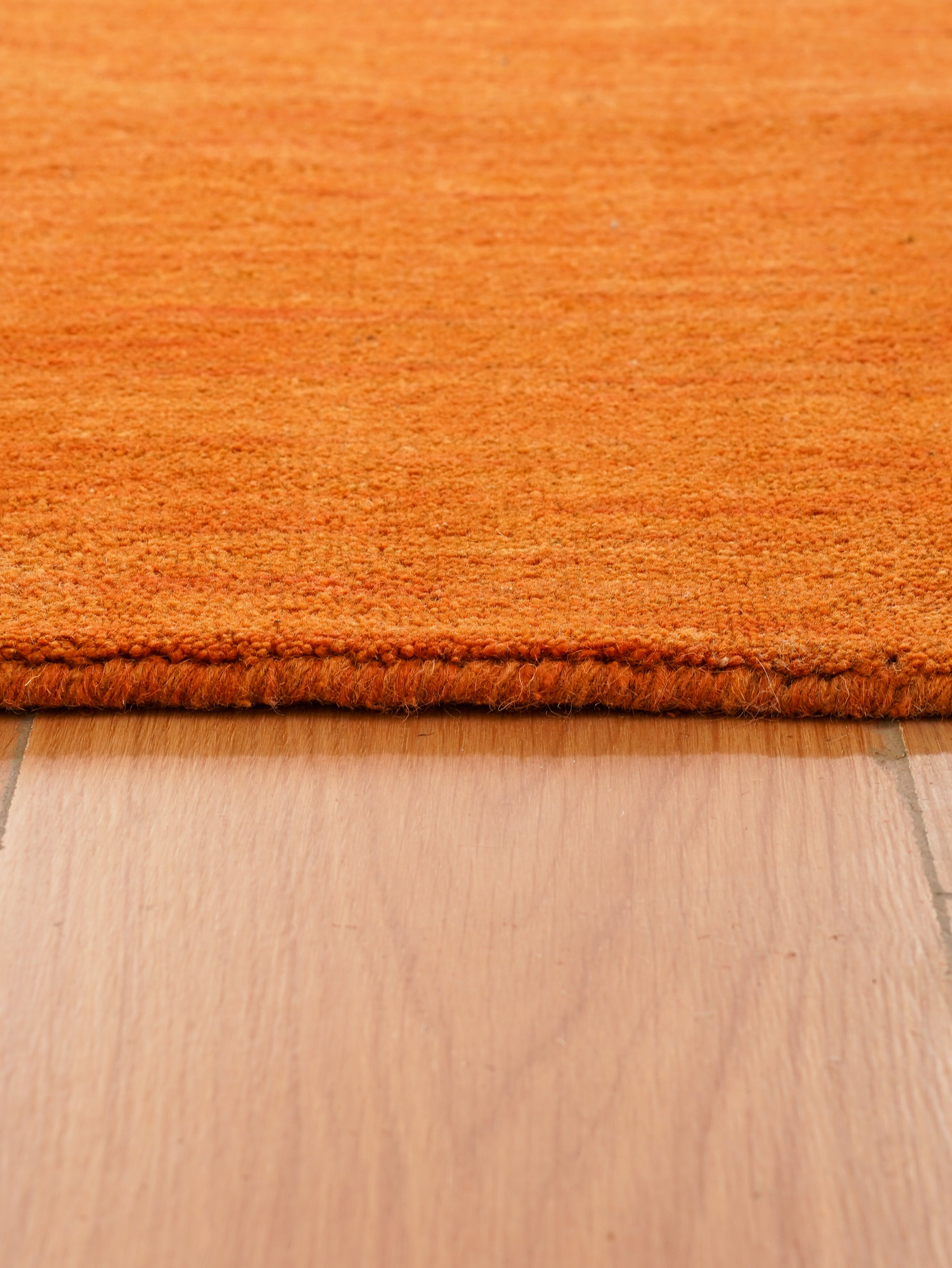 Solid Hand Knotted Wool Rug