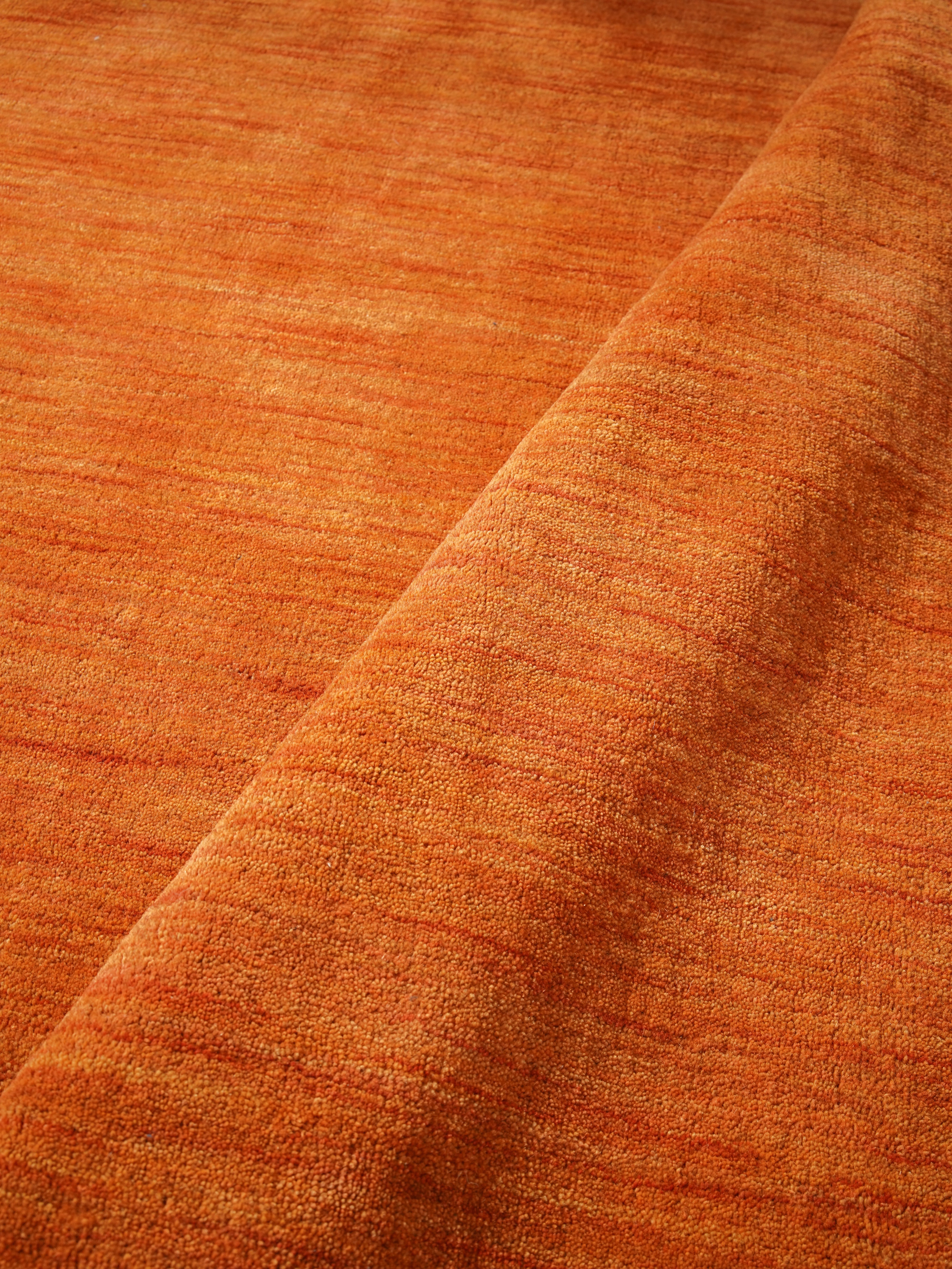 Solid Hand Knotted Wool Rug
