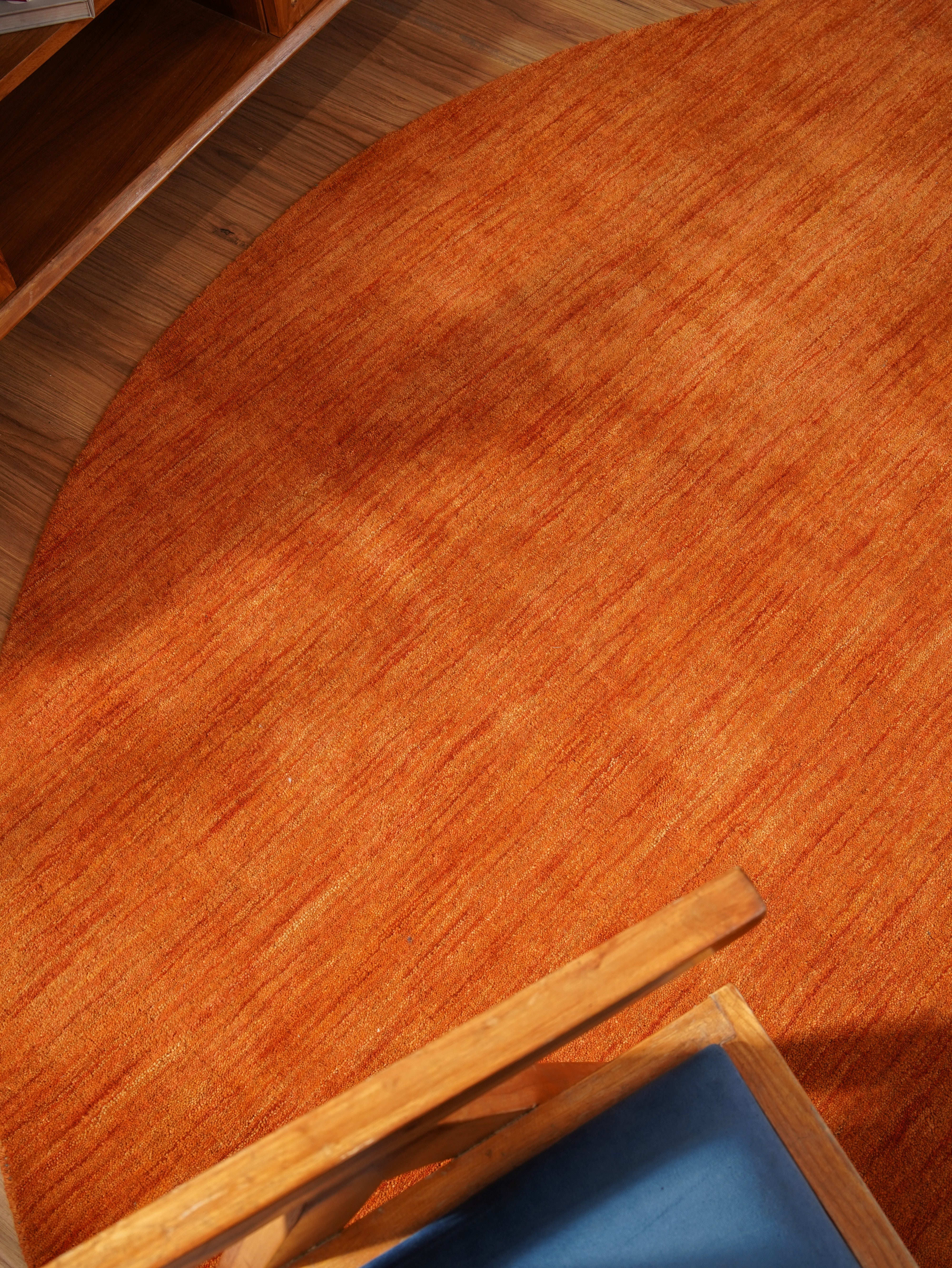 Solid Hand Knotted Wool Rug