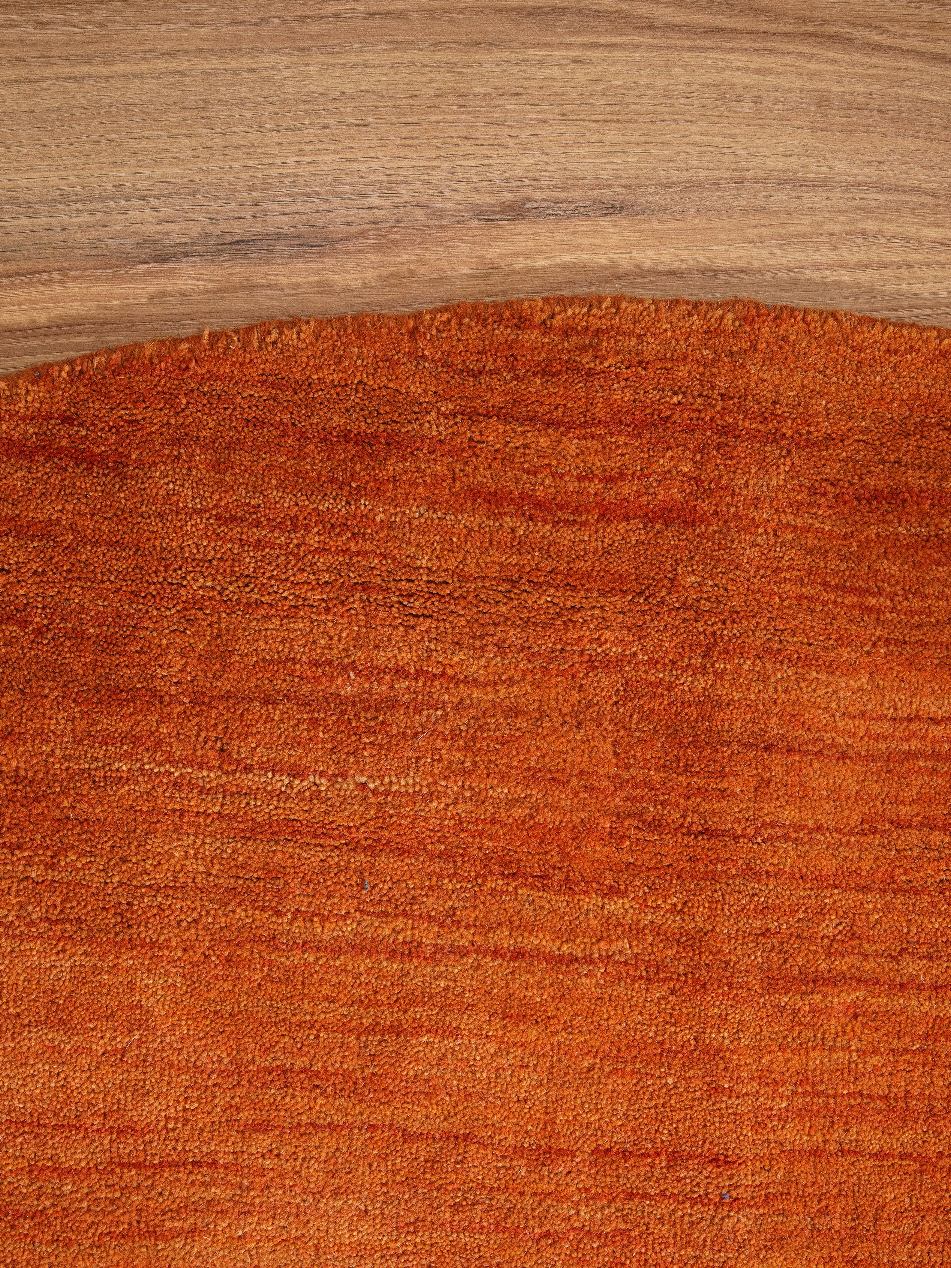 Solid Hand Knotted Wool Rug