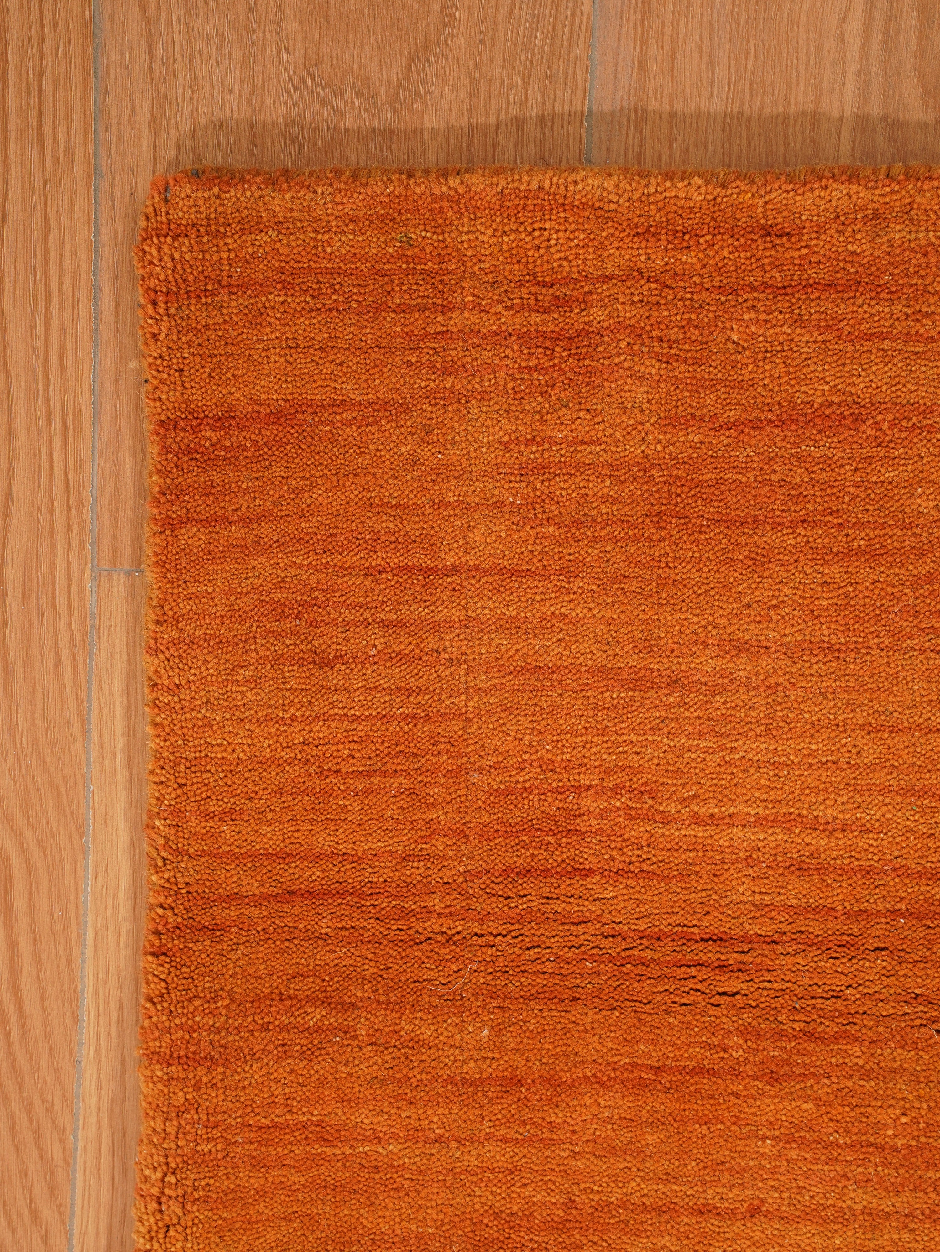 Solid Hand Knotted Wool Rug