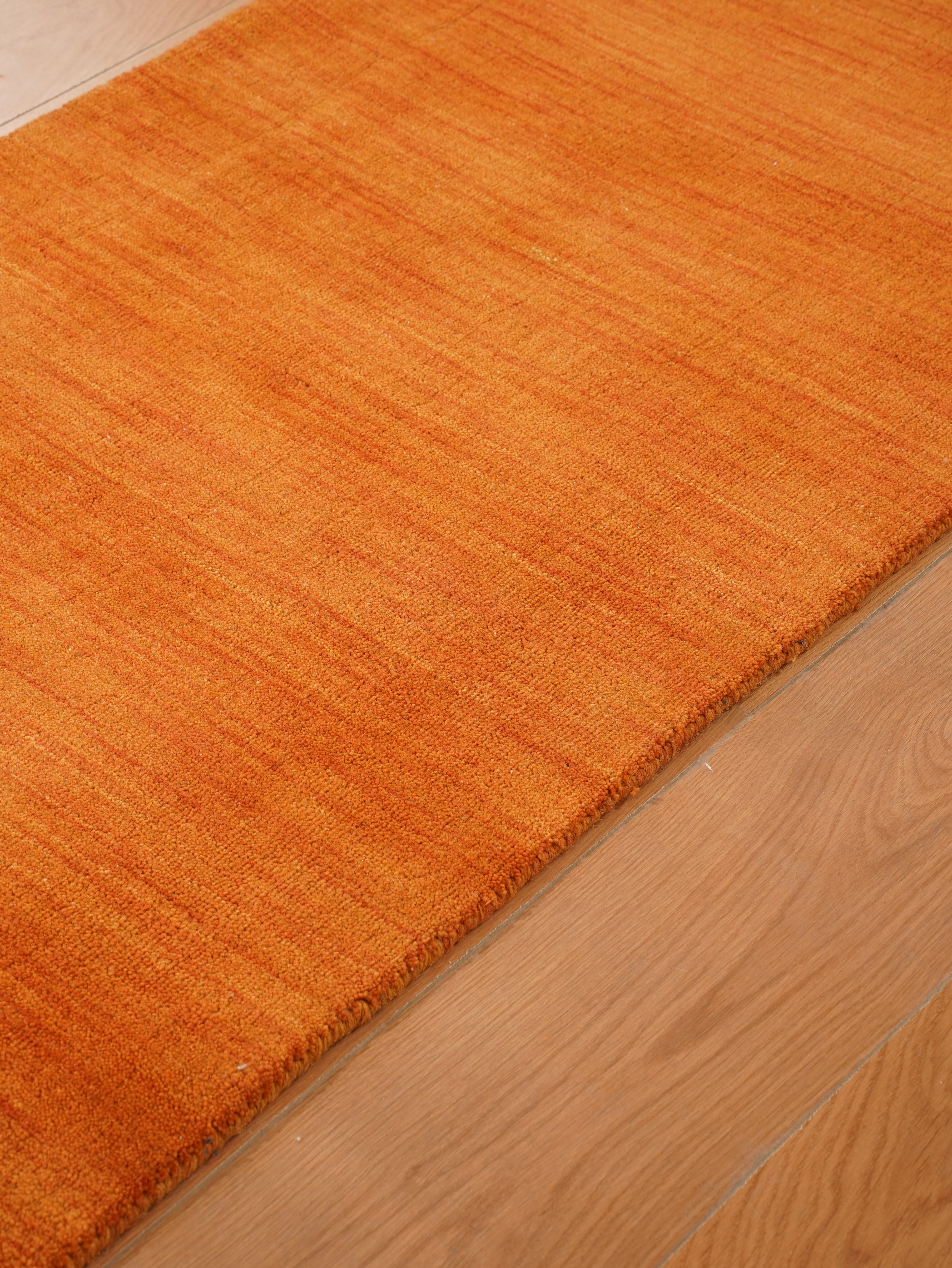Solid Hand Knotted Wool Rug