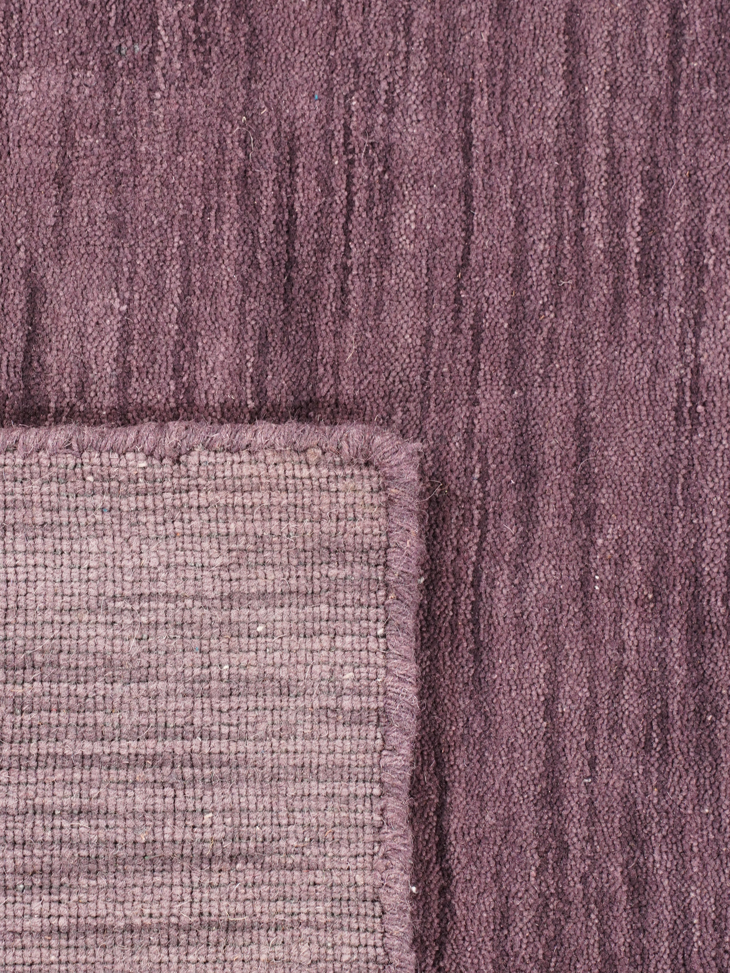 Solid Hand Knotted Wool Rug
