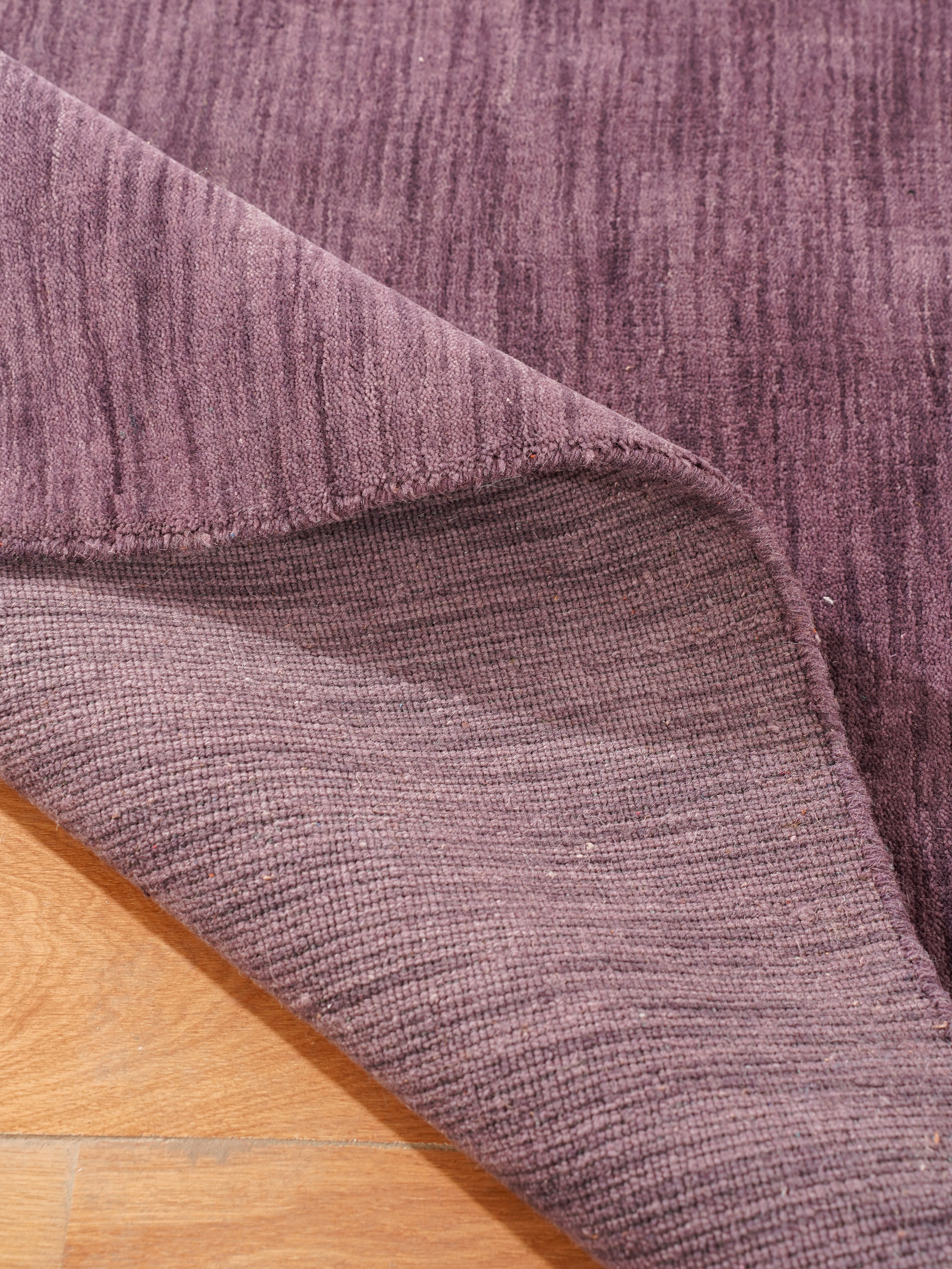 Solid Hand Knotted Wool Rug
