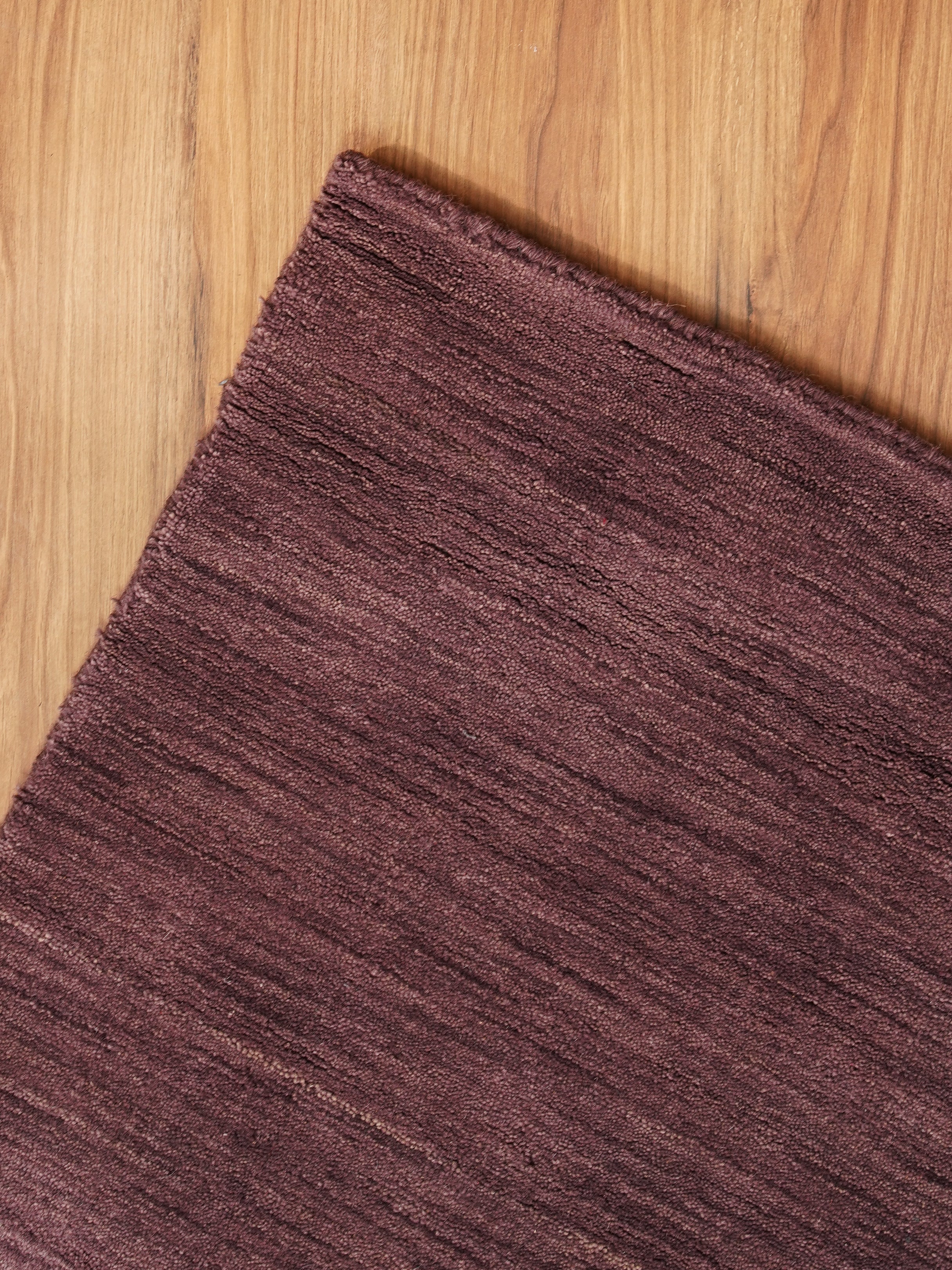 Solid Hand Knotted Wool Rug