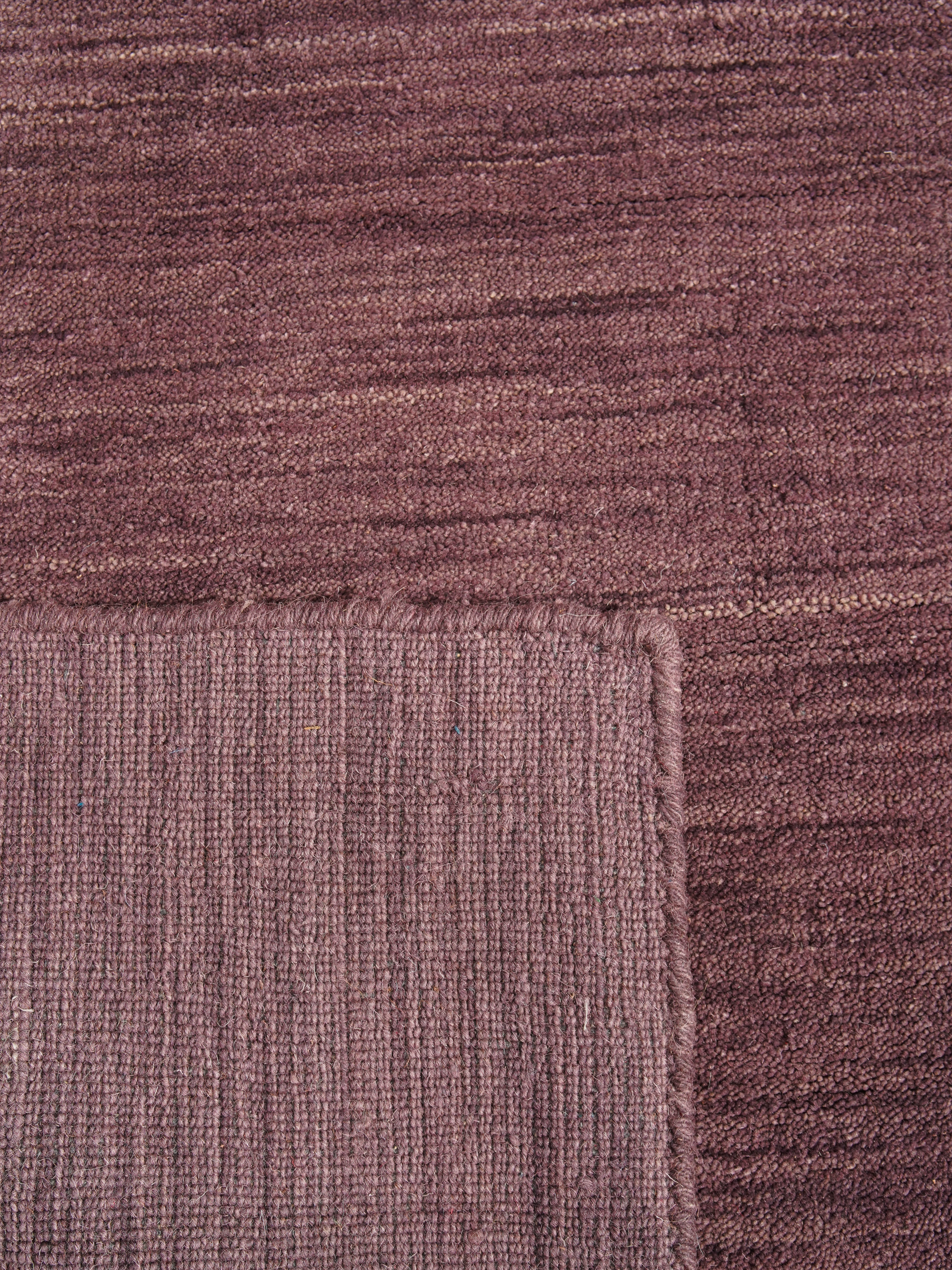 Solid Hand Knotted Wool Rug