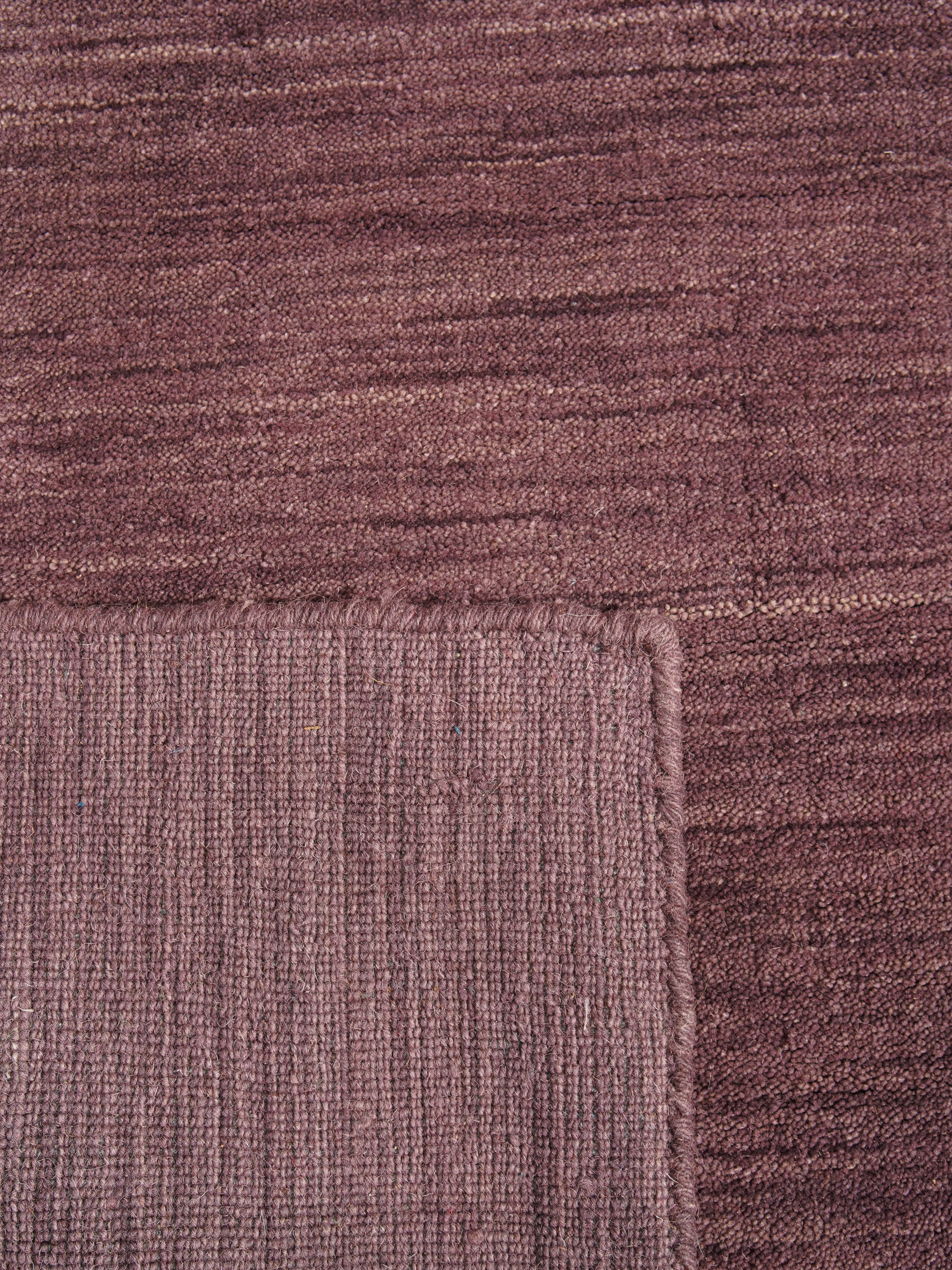 Solid Hand Knotted Wool Rug