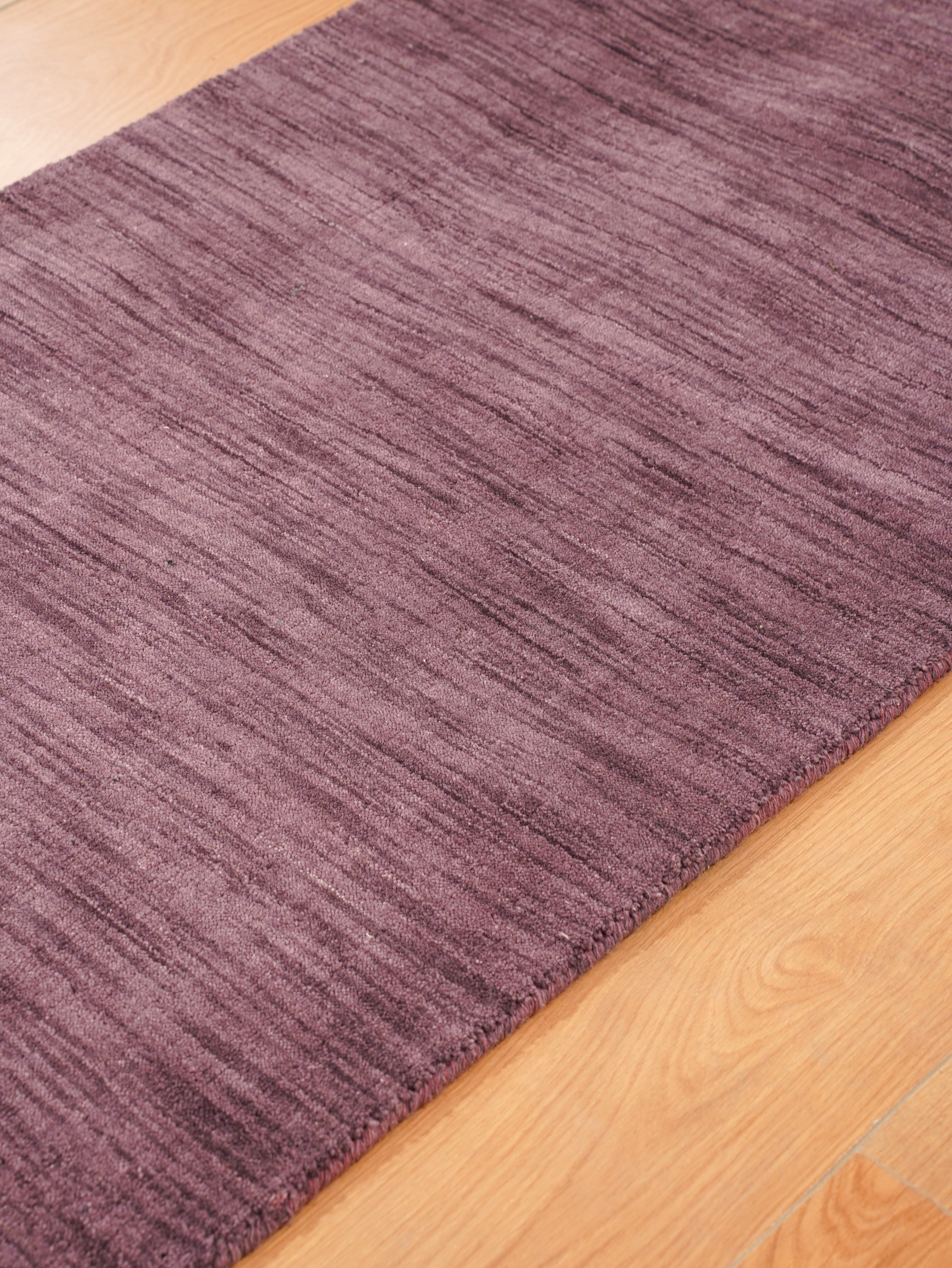 Solid Hand Knotted Wool Rug