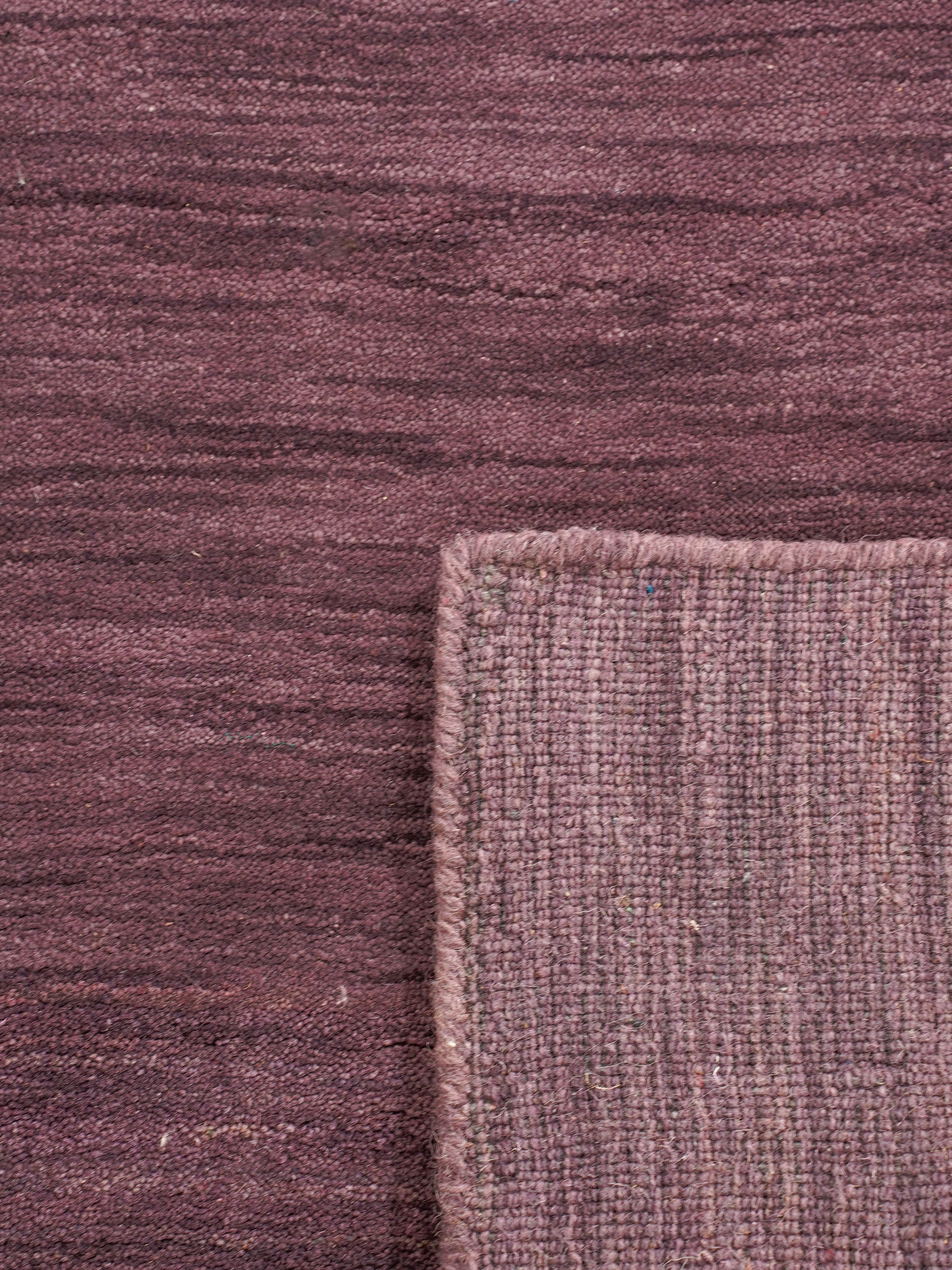 Solid Hand Knotted Wool Rug