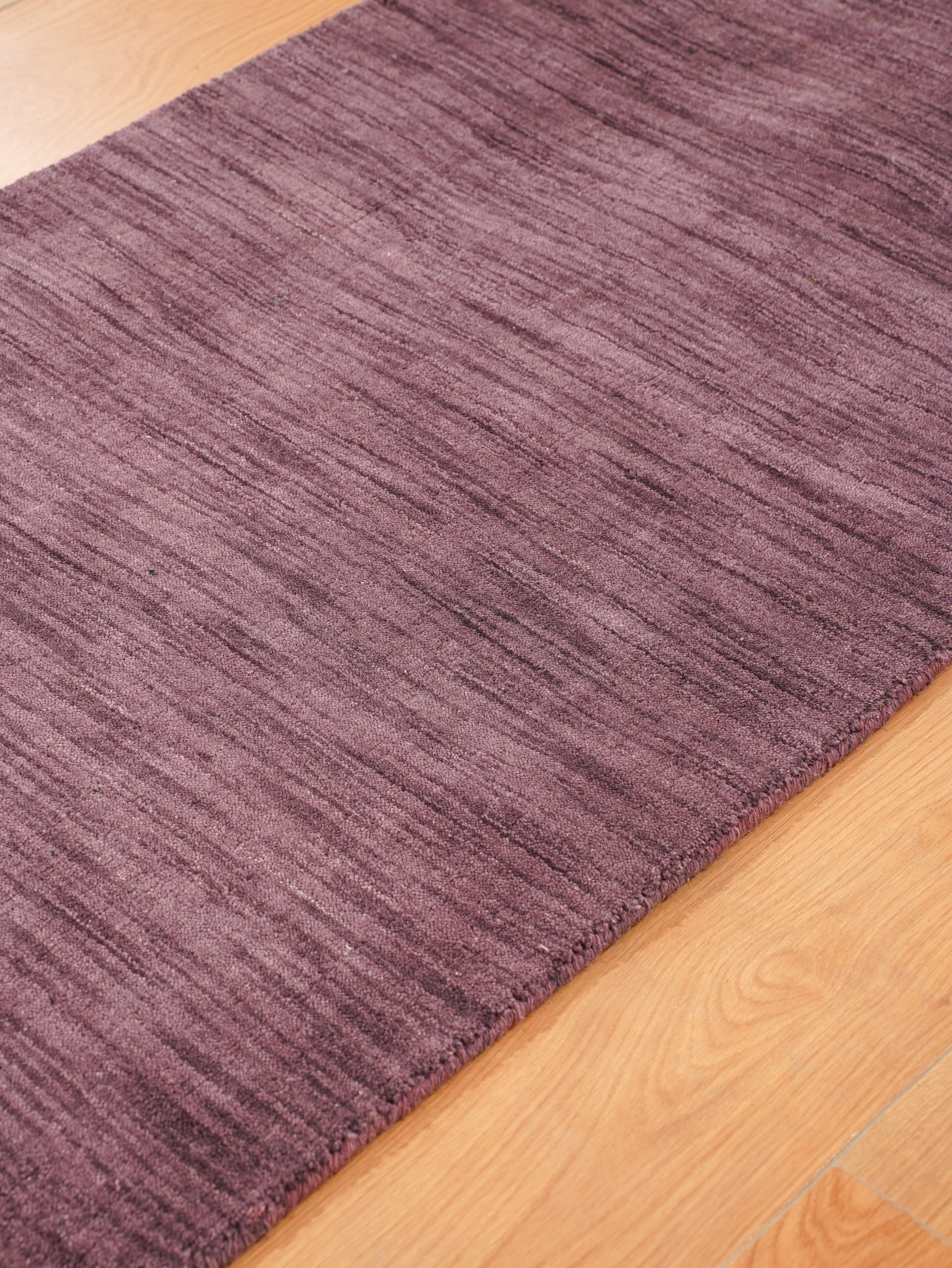 Solid Hand Knotted Wool Rug