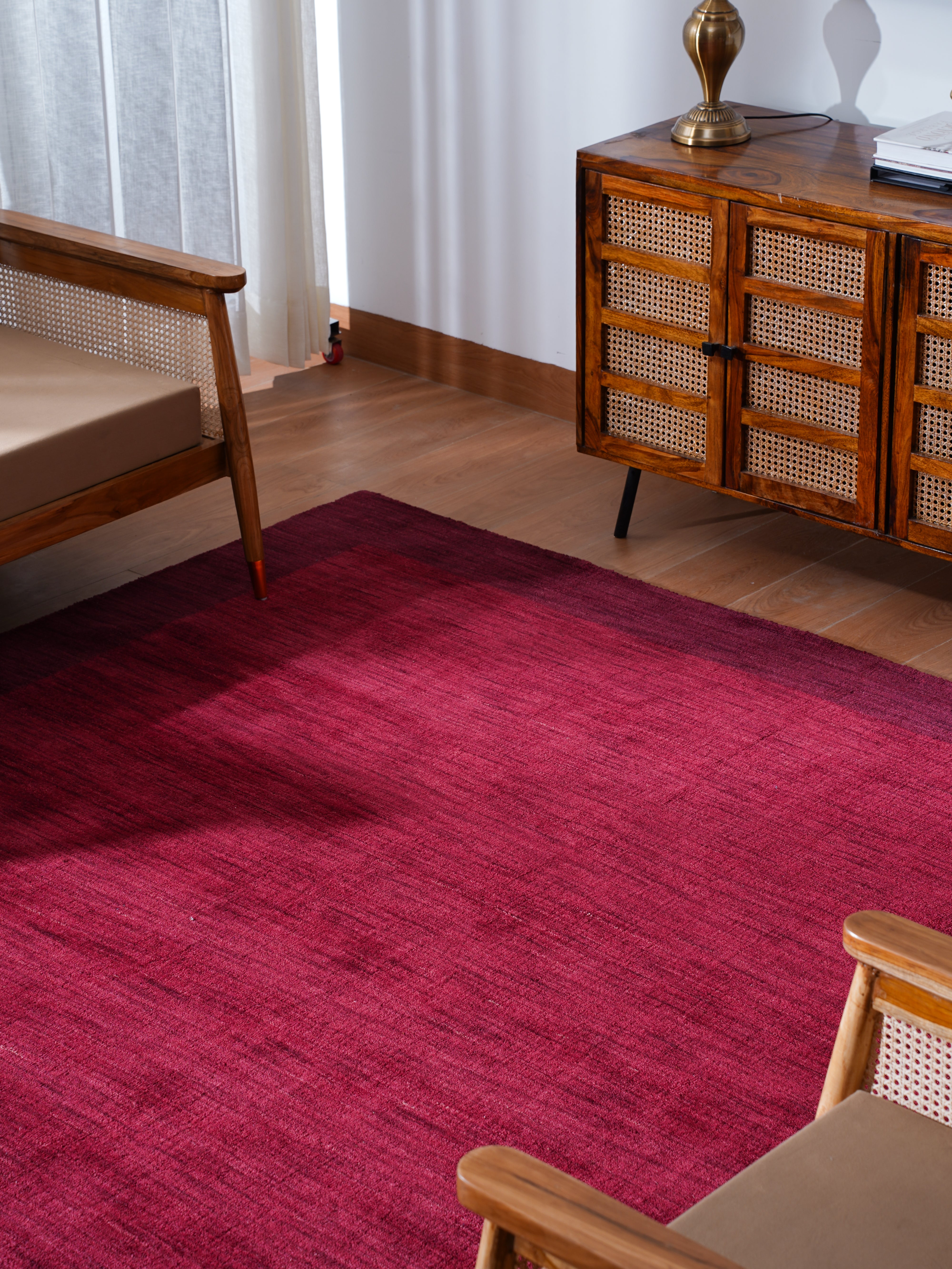 Frame Hand Knotted Wool Rug