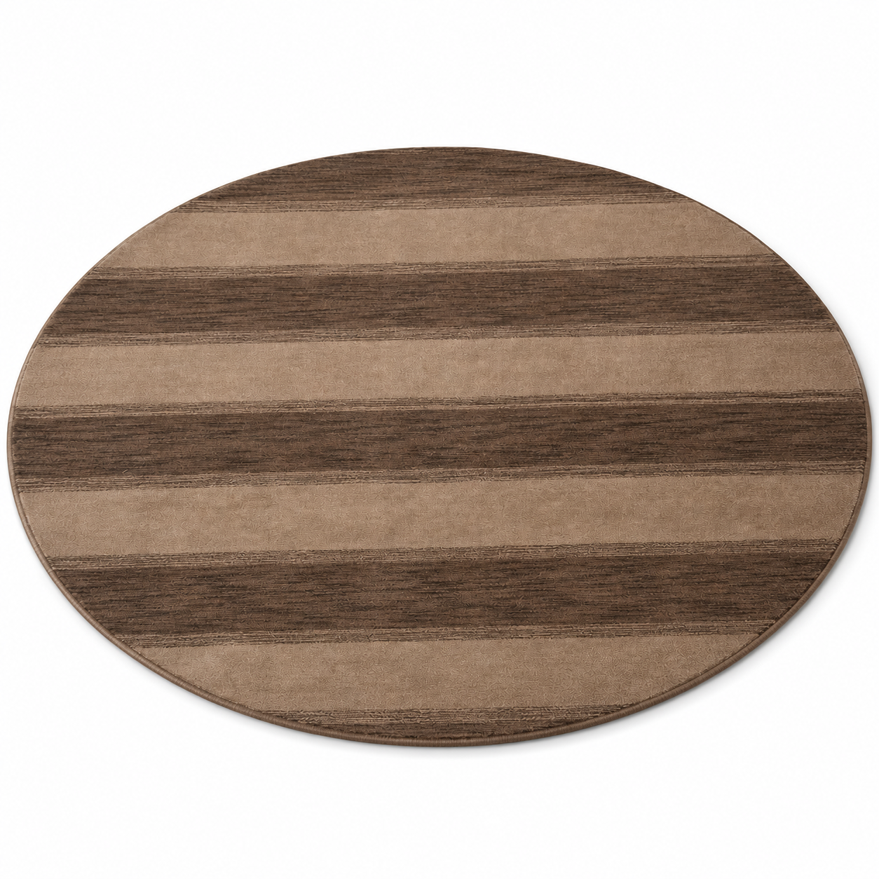 Brown Beige Hand Knotted Wool Rug