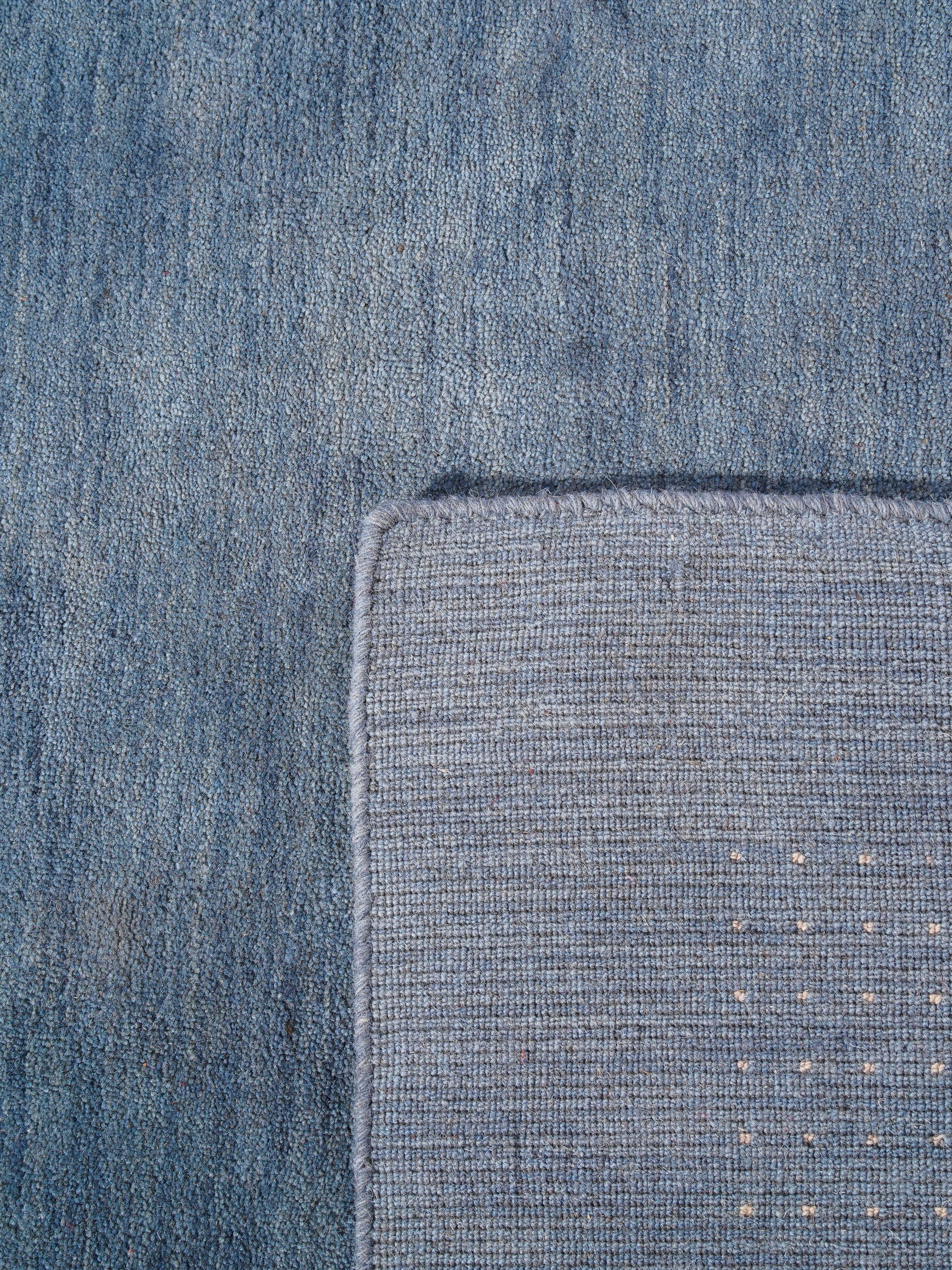 Teal Hand Knotted Wool Rug