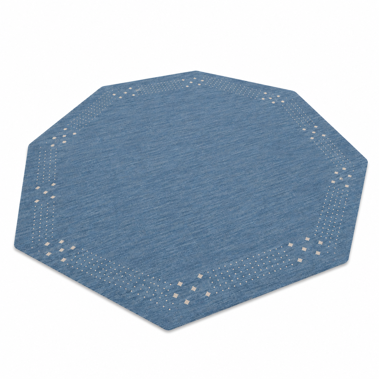 Teal Hand Knotted Wool Rug
