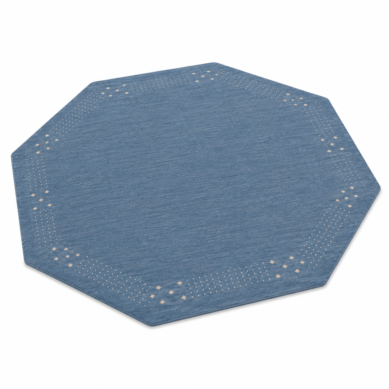 Teal Hand Knotted Wool Rug