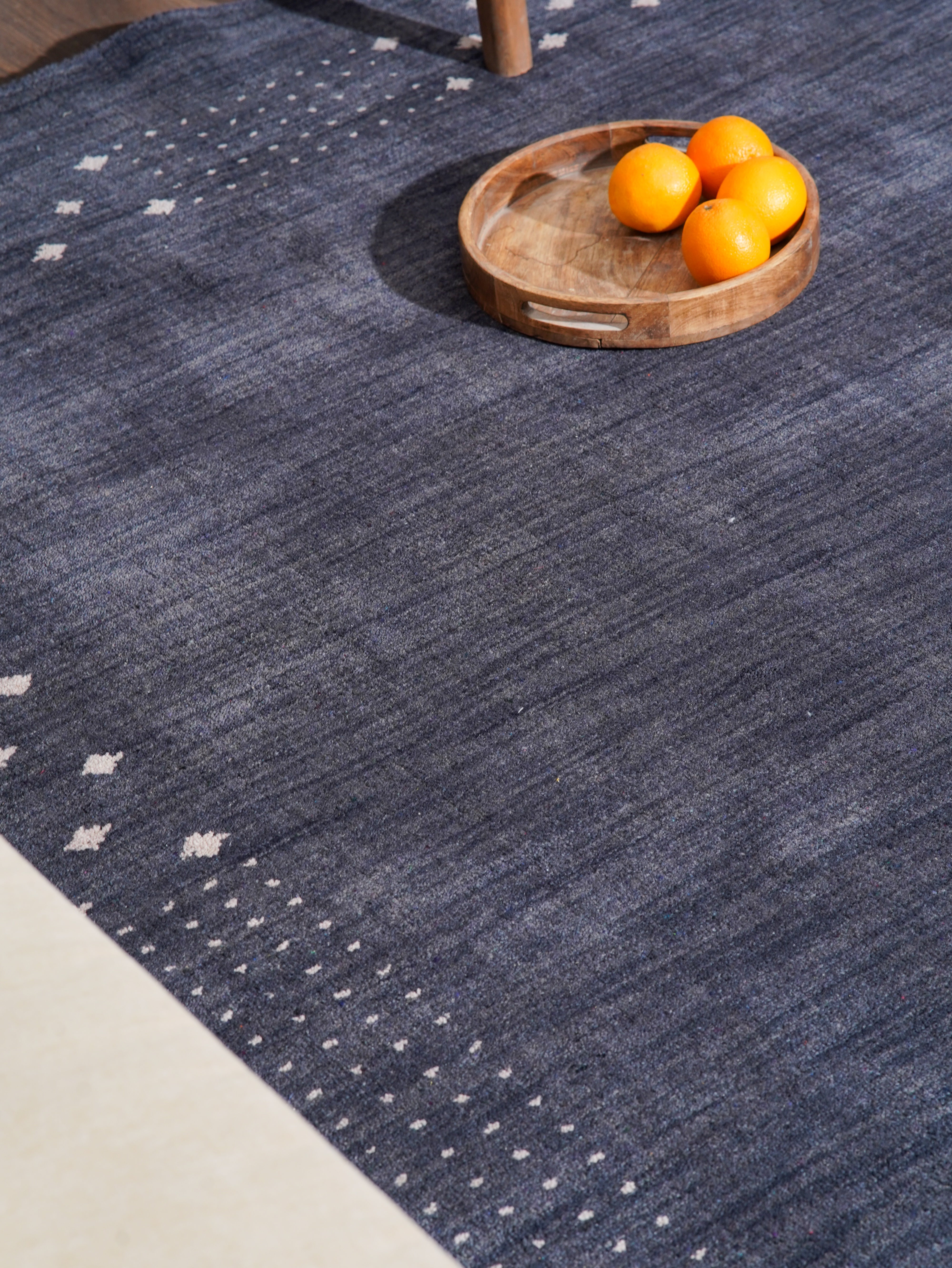 Teal Hand Knotted Wool Rug