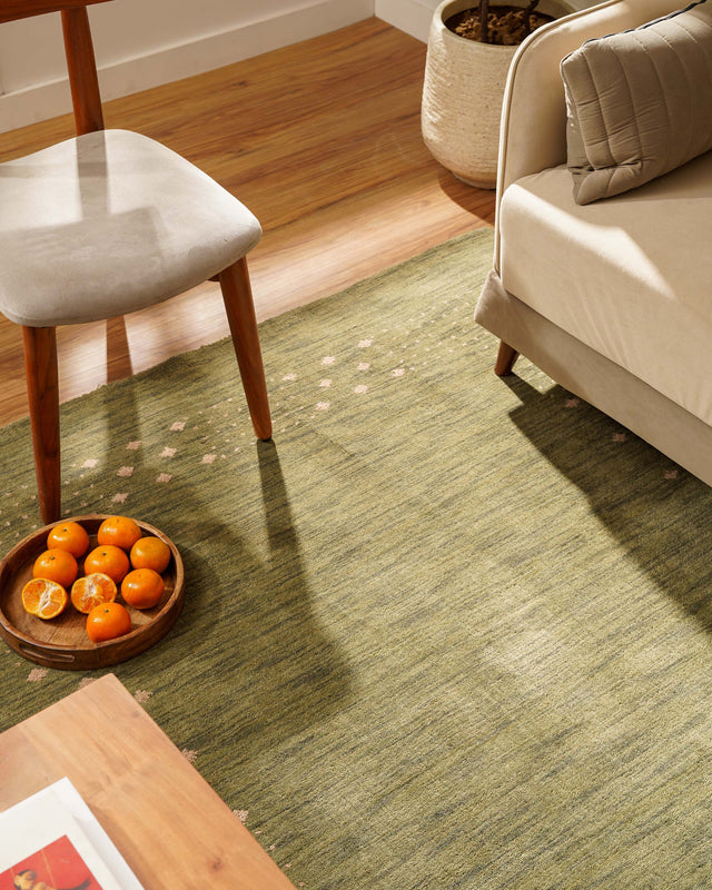 Teal Hand Knotted Wool Rug
