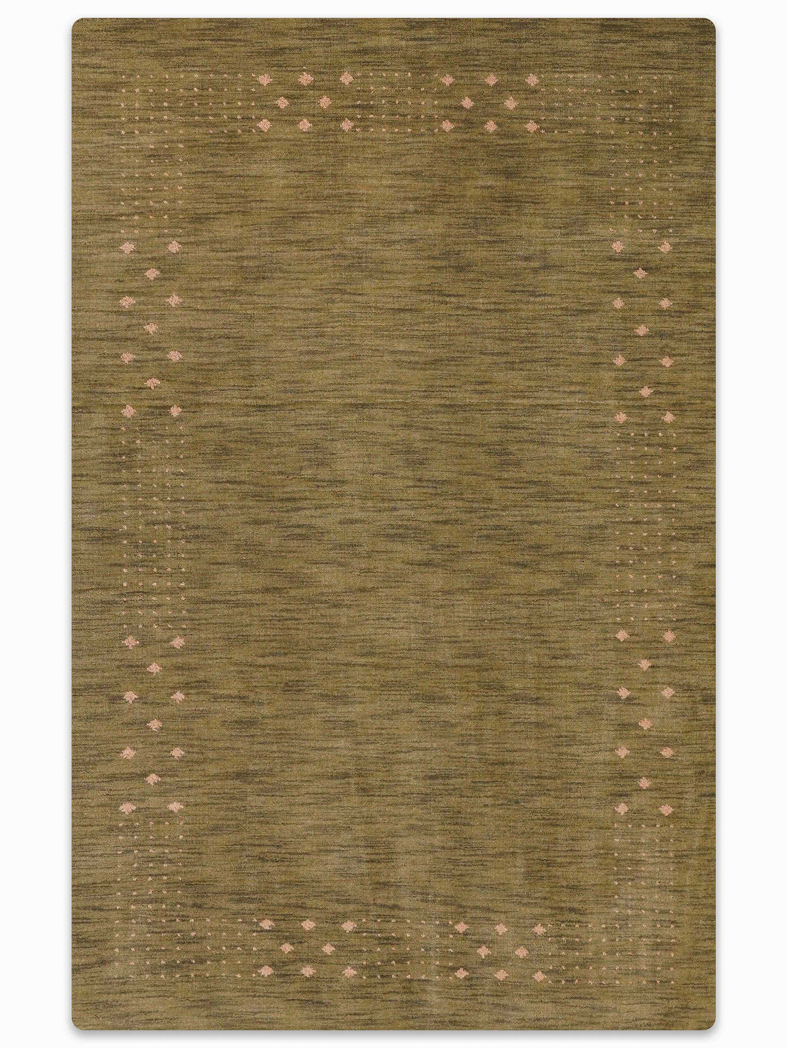 Teal Hand Knotted Wool Rug