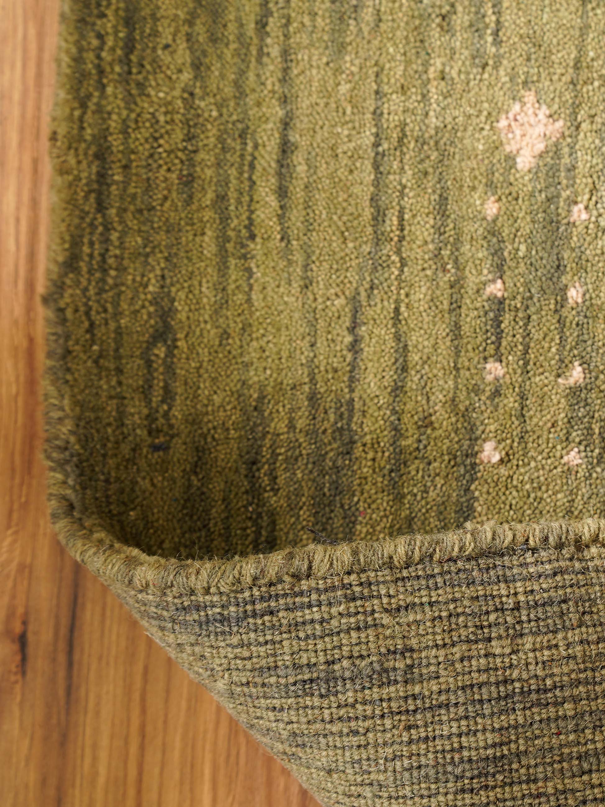 Teal Hand Knotted Wool Rug