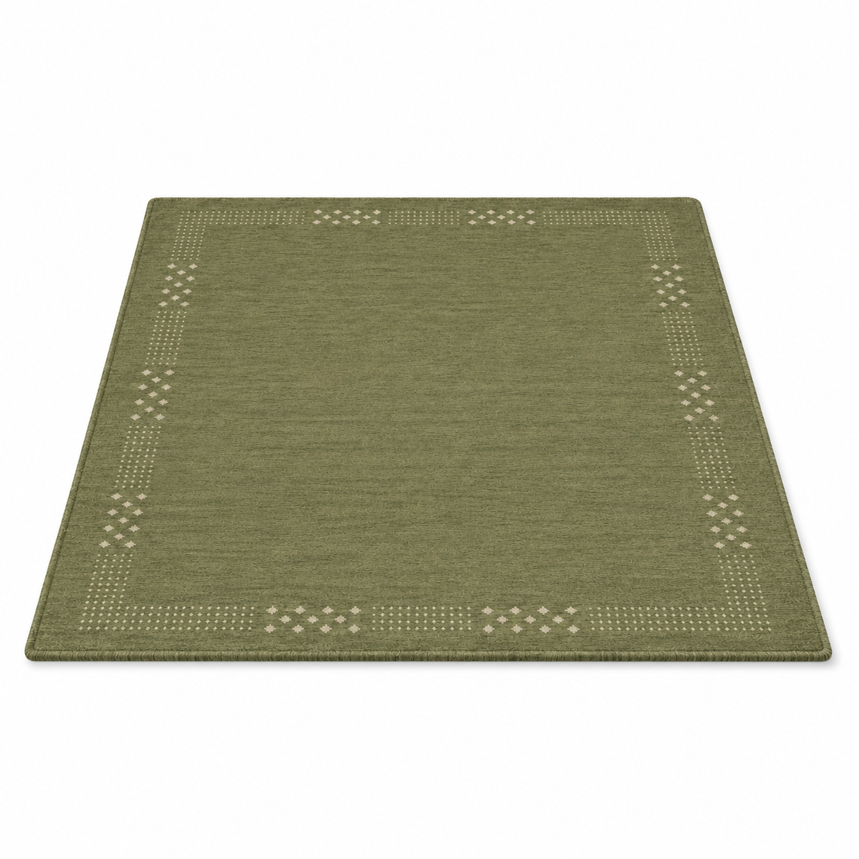 Teal Hand Knotted Wool Rug