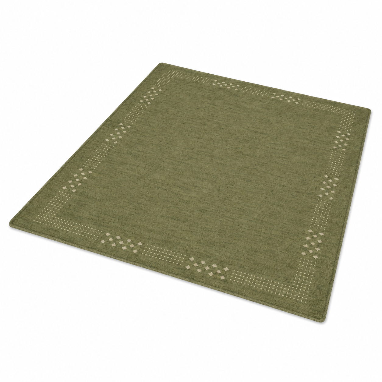 Teal Hand Knotted Wool Rug