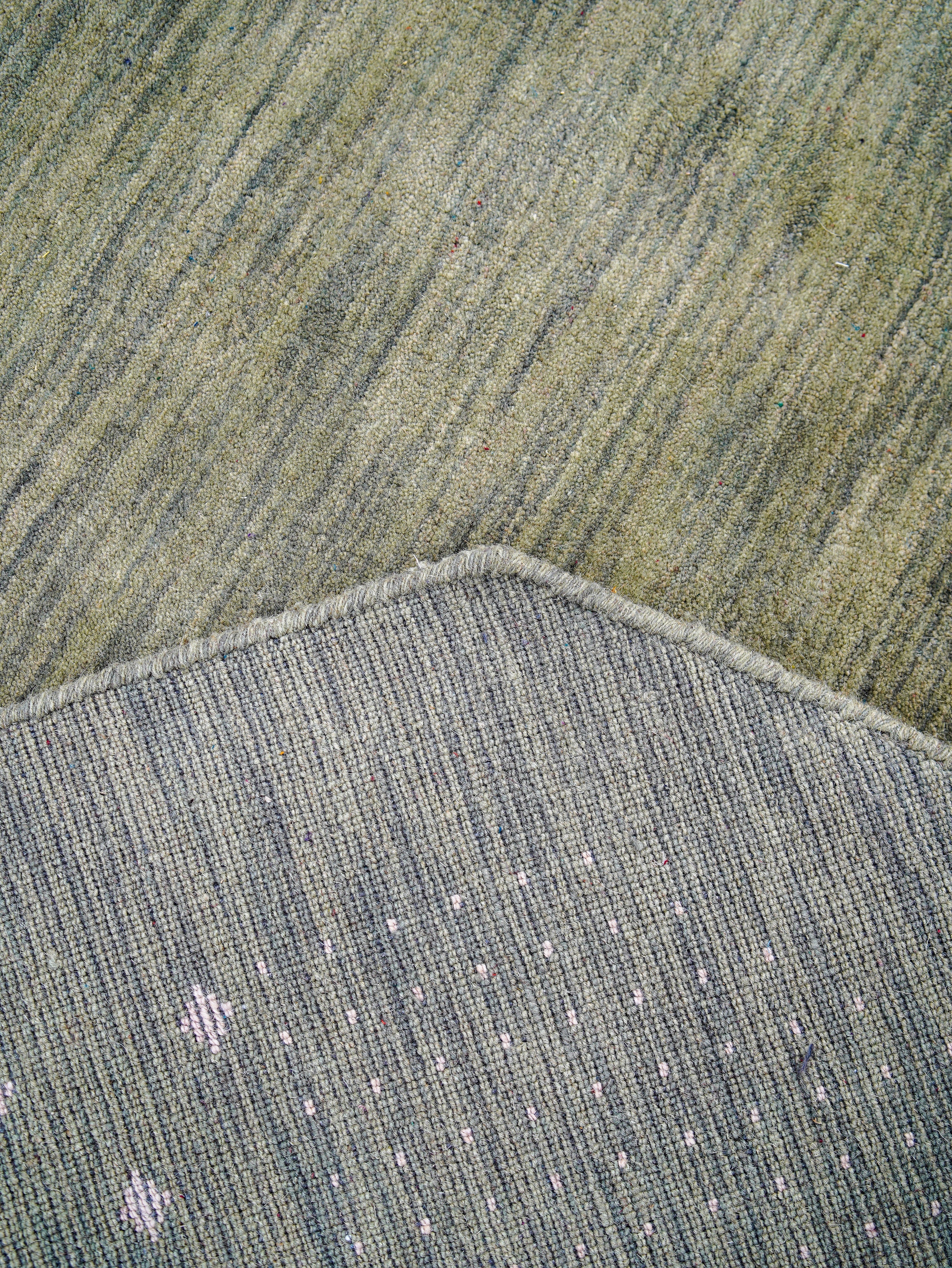 Teal Hand Knotted Wool Rug